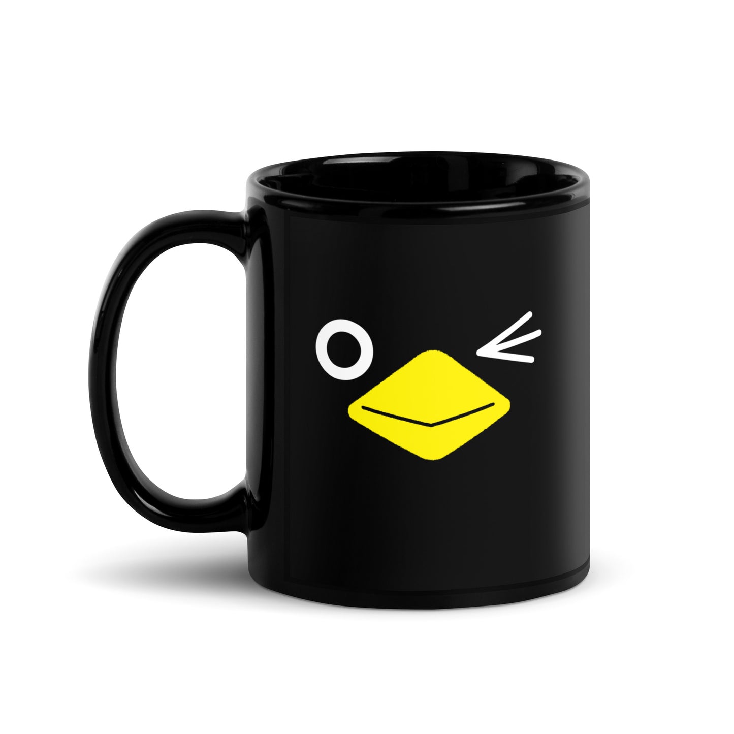 Black Glossy Mug Wink Rakasu Black Label