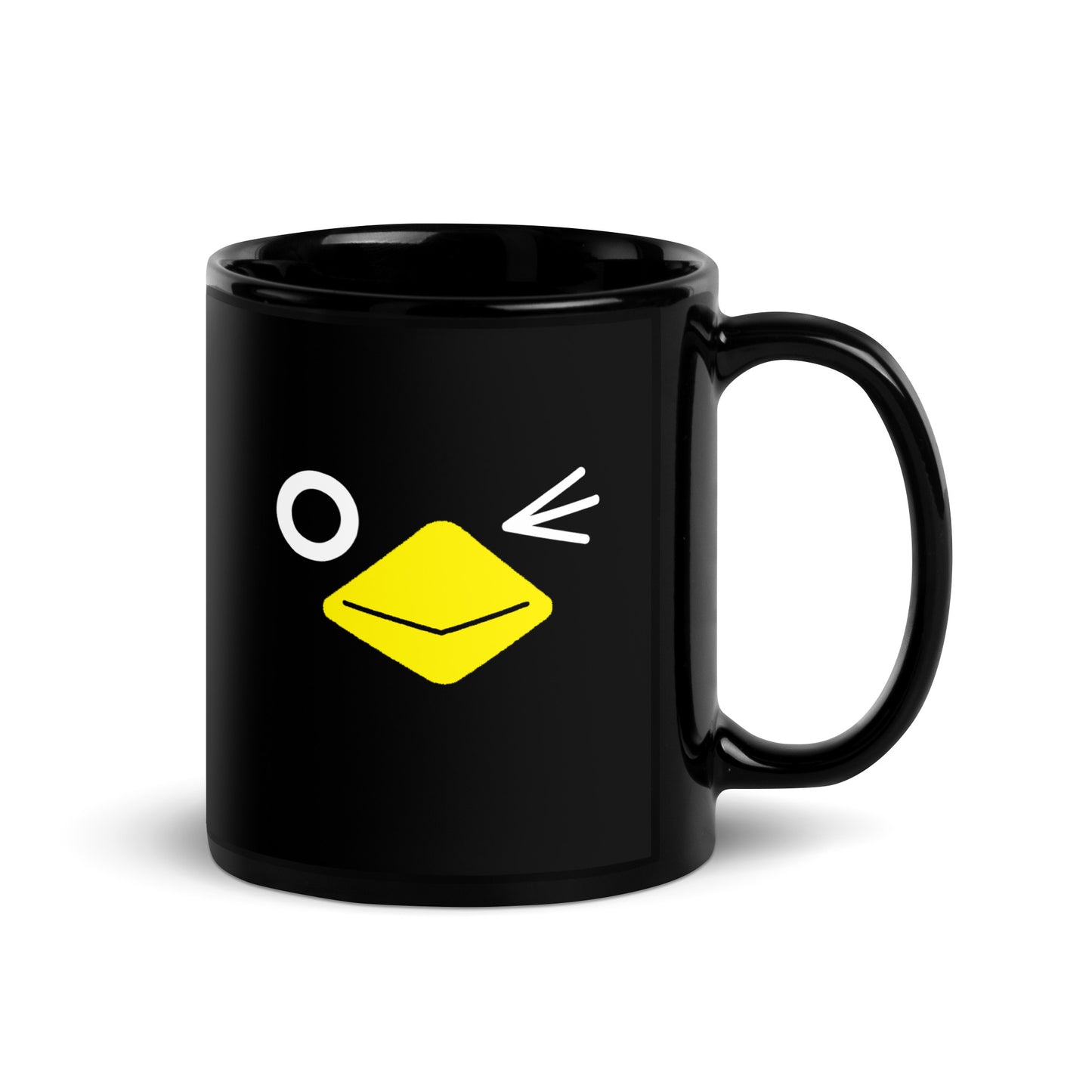 Black Glossy Mug Wink Rakasu Black Label