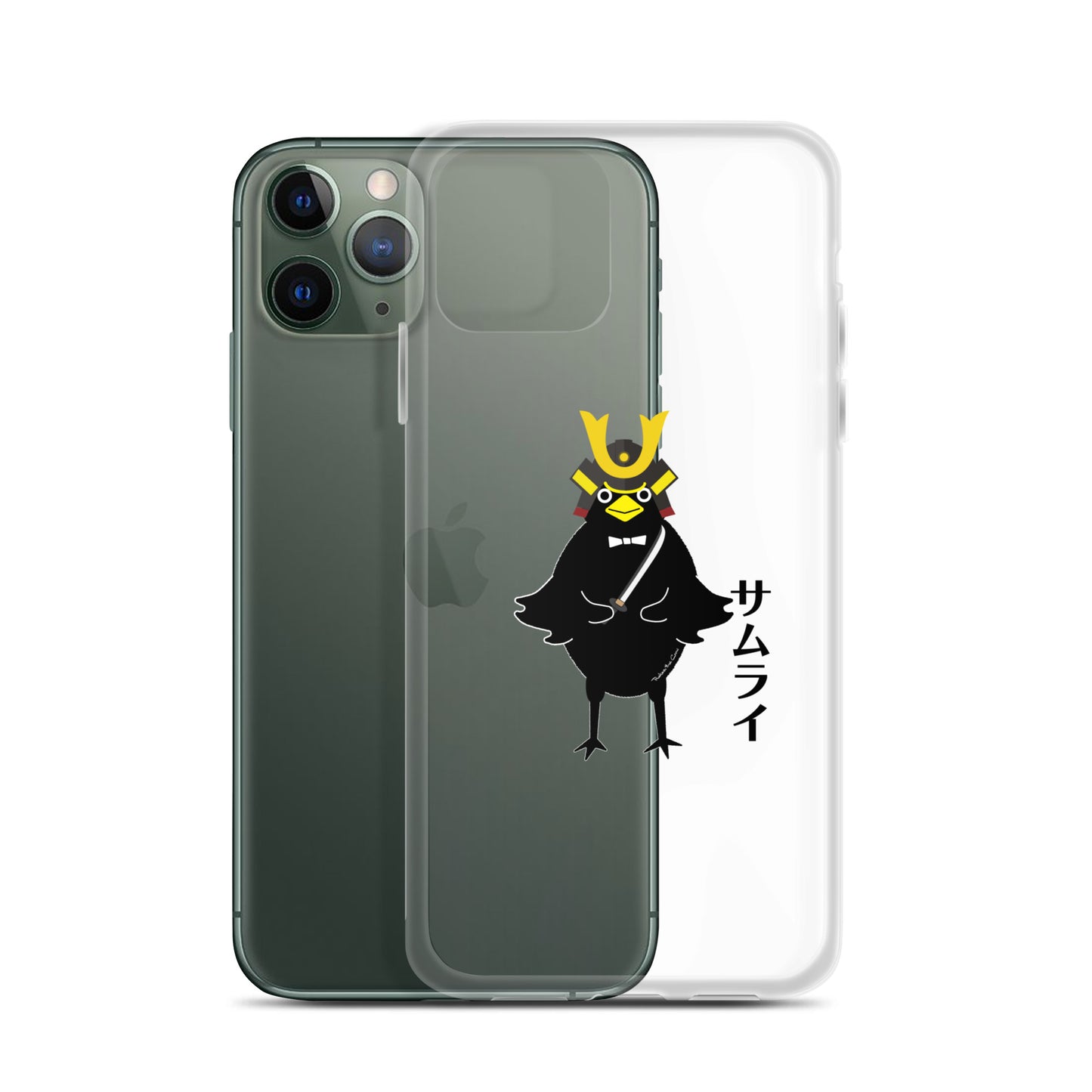 Clear Case for iPhone® Samurai Crow