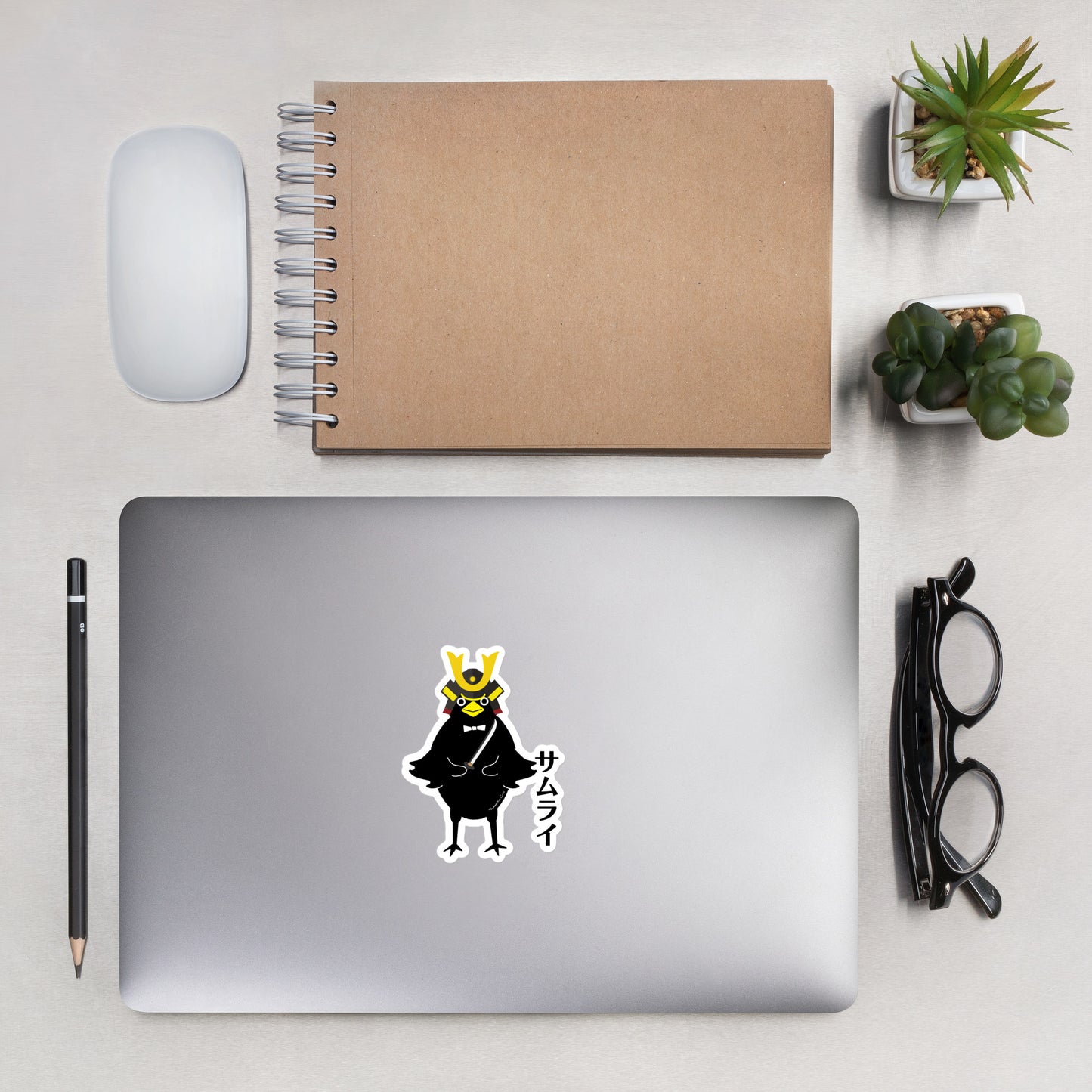 Bubble-free stickers Samurai Crow