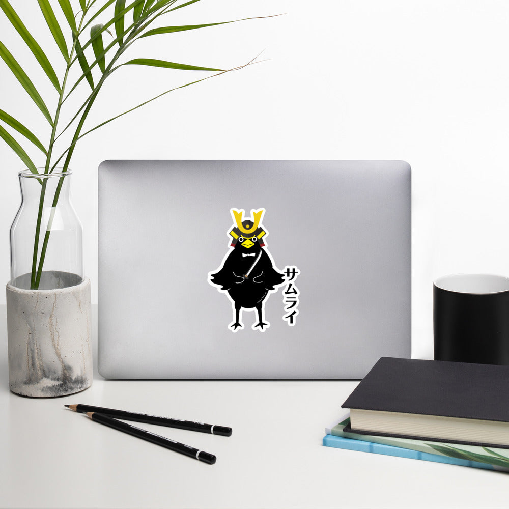 Bubble-free stickers Samurai Crow