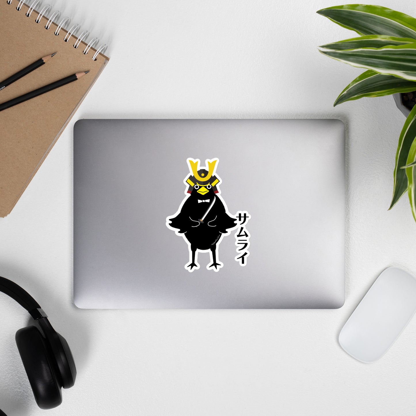 Bubble-free stickers Samurai Crow