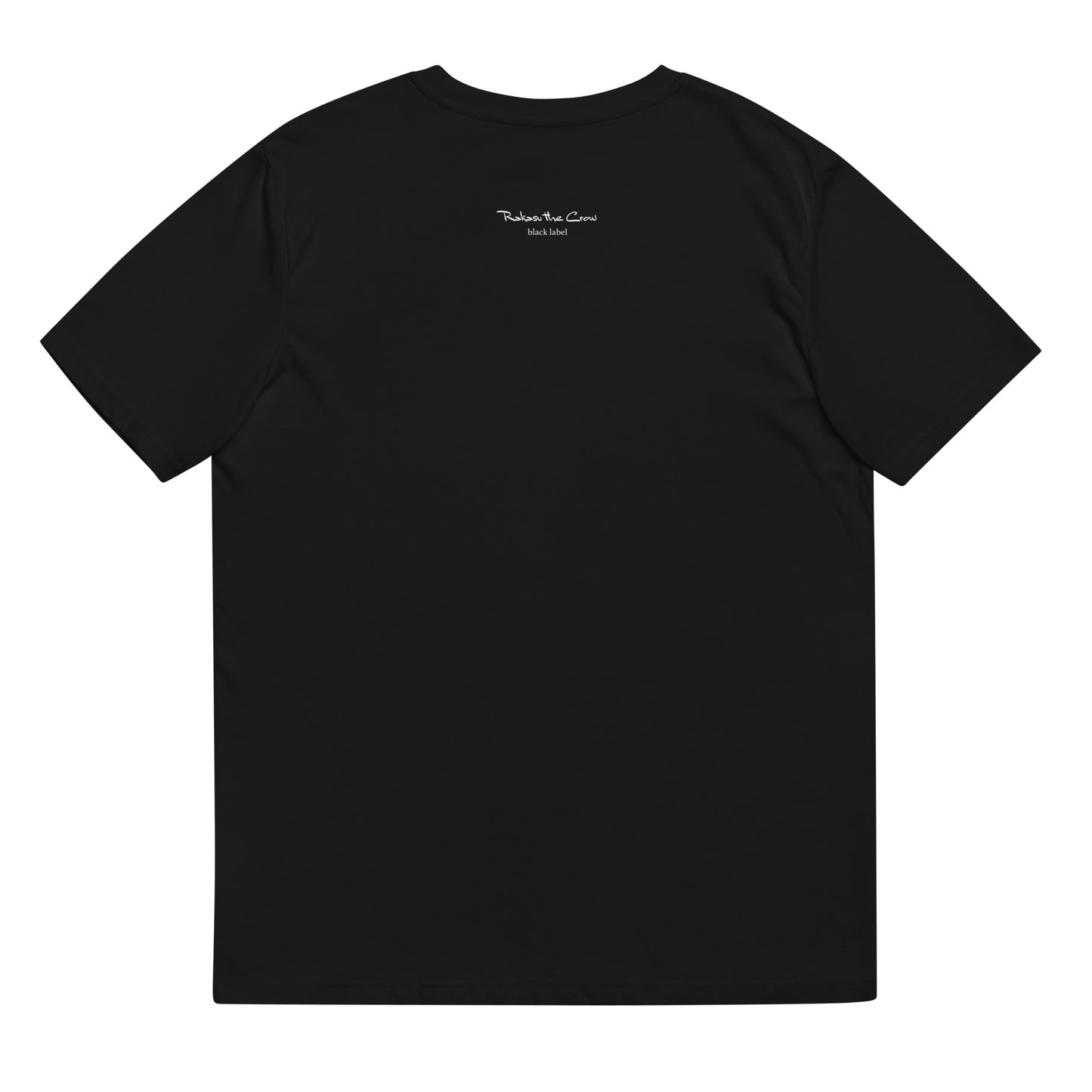 Unisex organic cotton t-shirt Angry Rakasu Black Label