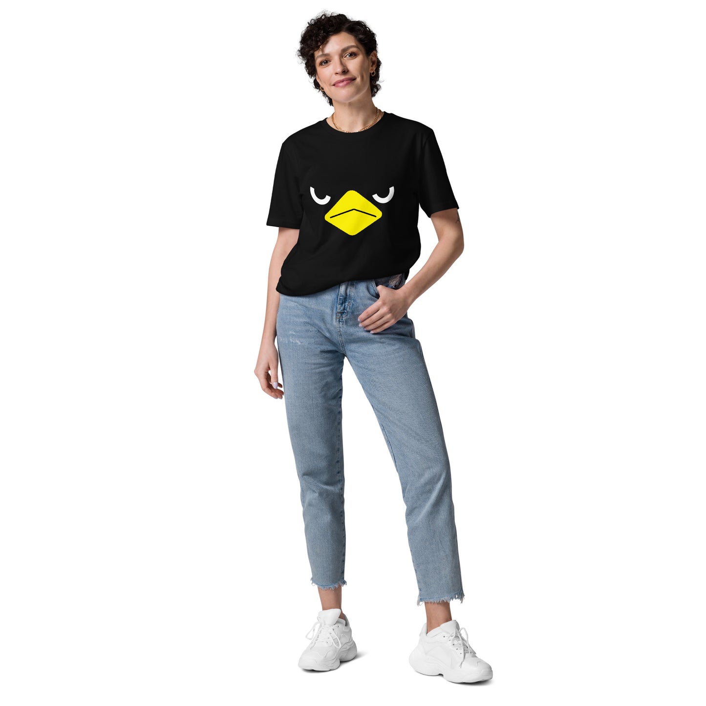 Unisex organic cotton t-shirt Angry Rakasu Black Label
