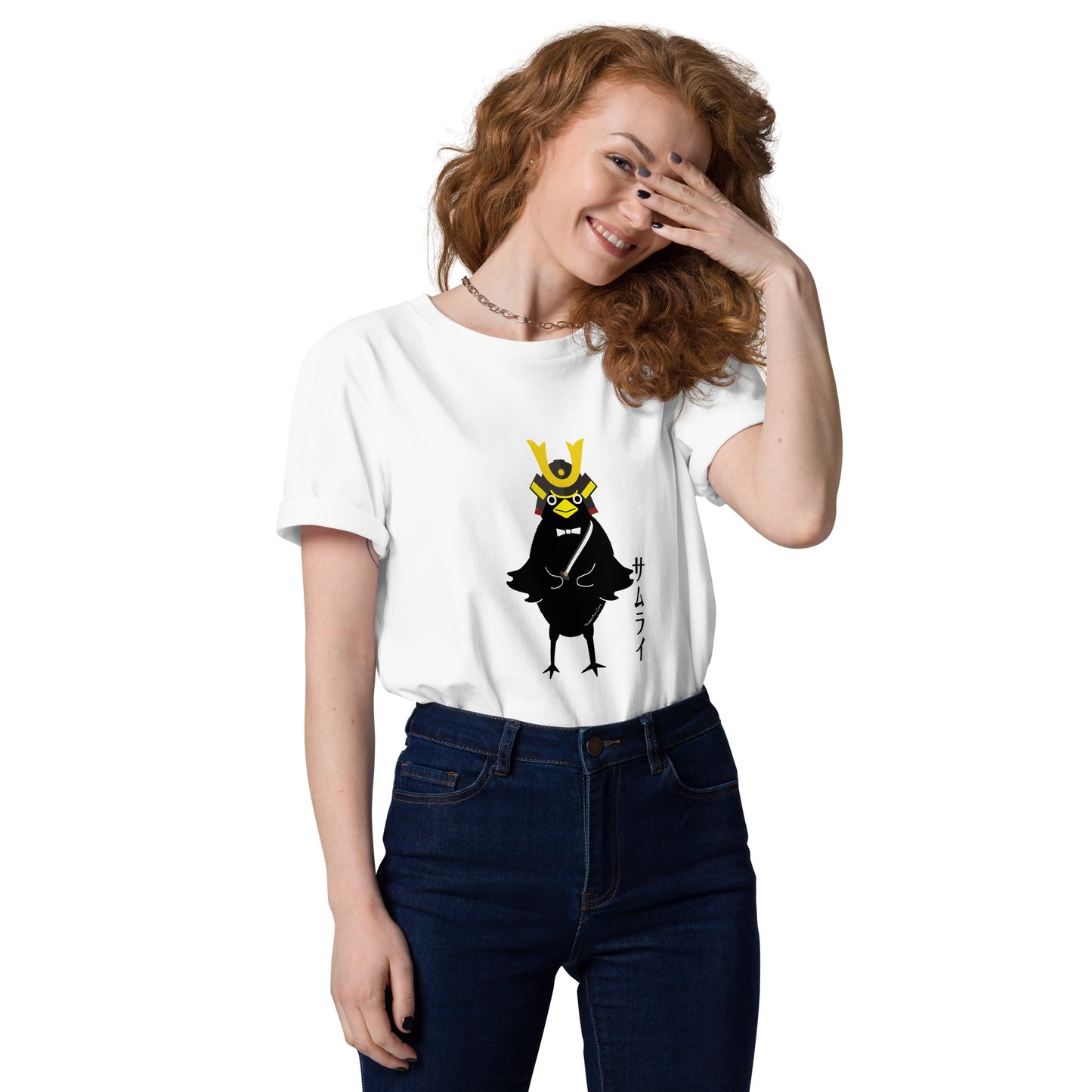 Unisex organic cotton t-shirt Samurai Crow