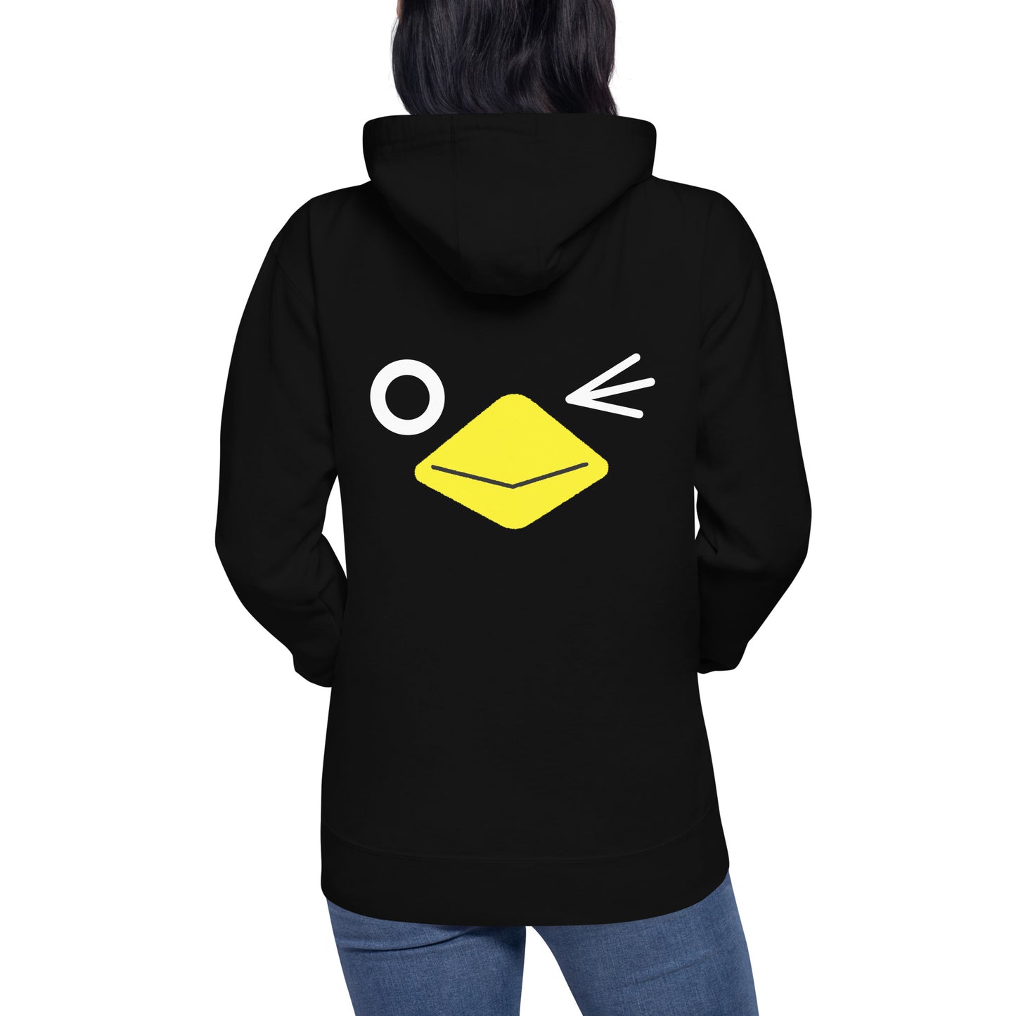 Unisex Back Print Hoodie Wink Rakasu Black Label