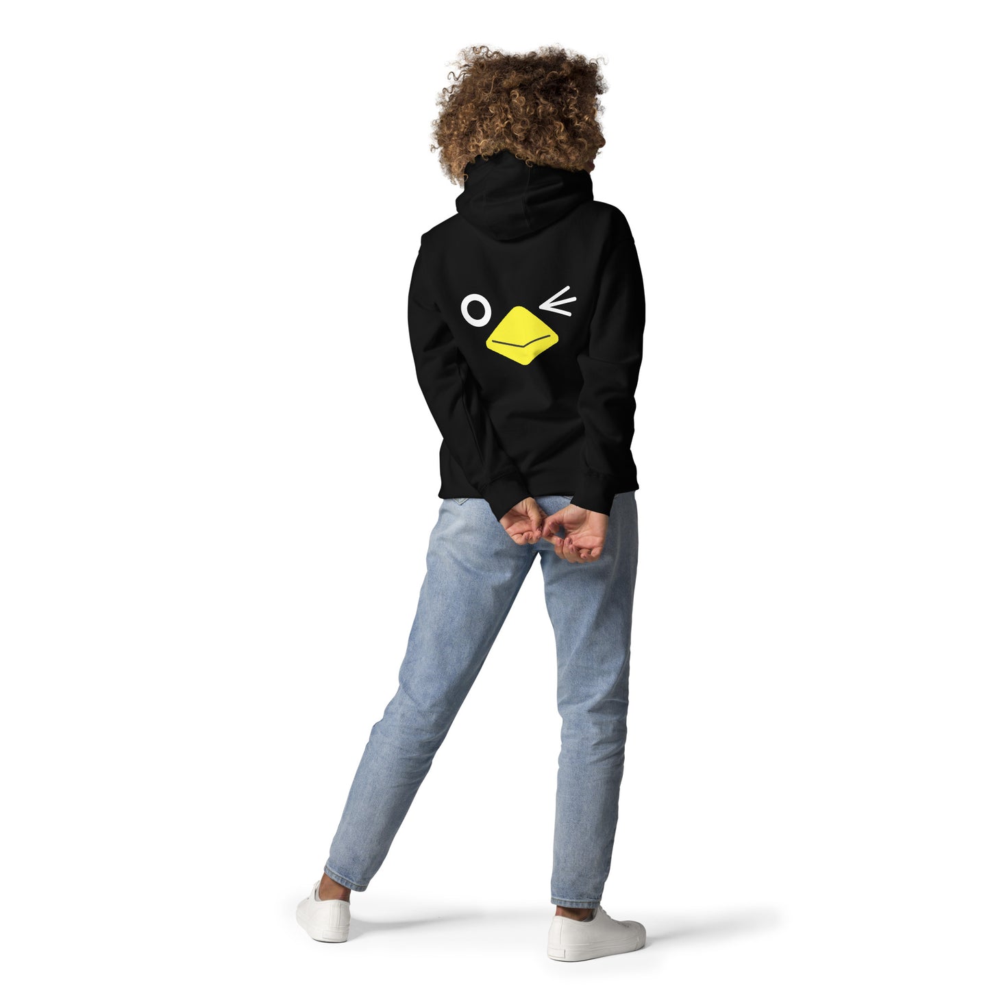 Unisex Back Print Hoodie Wink Rakasu Black Label