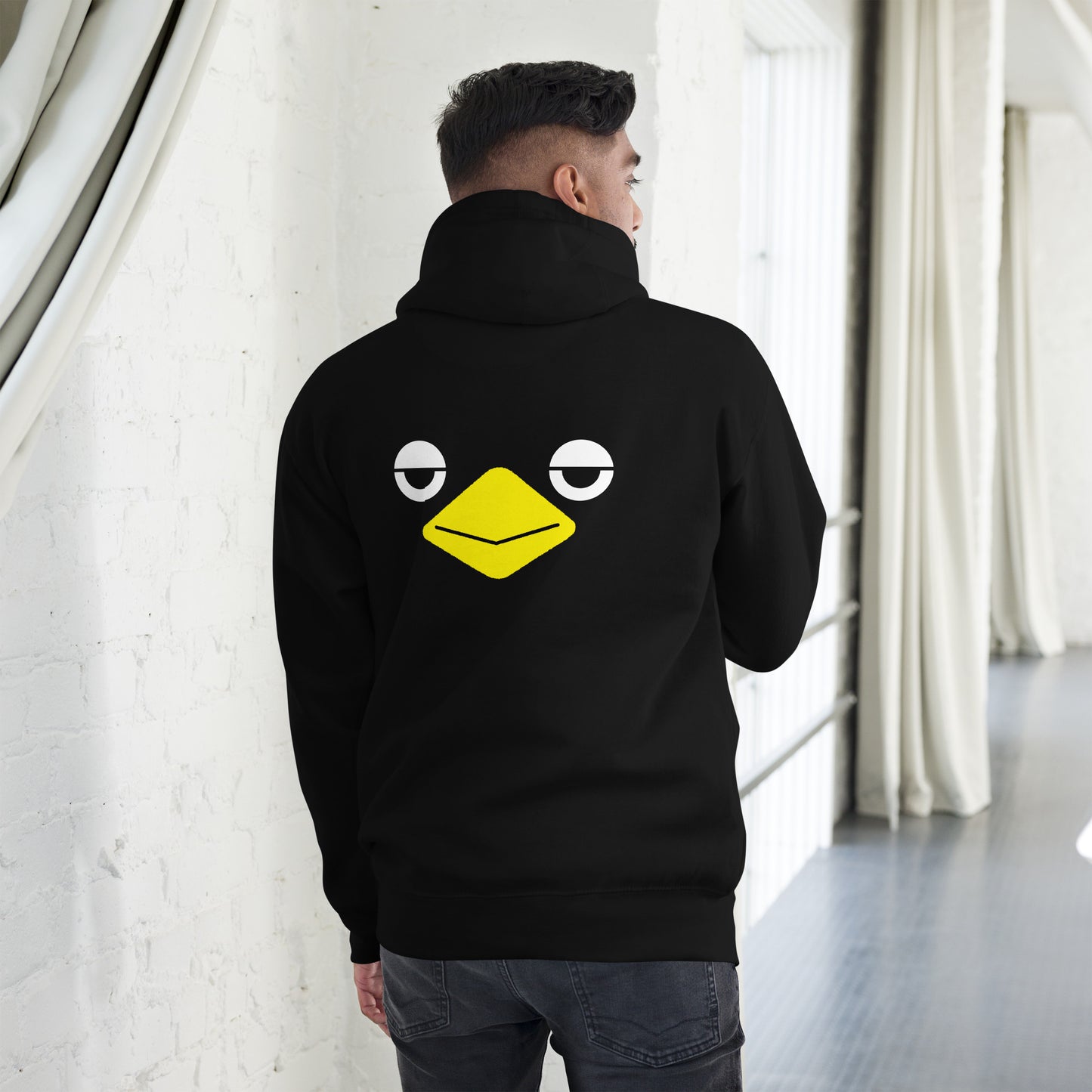 Unisex Back Print Hoodie Sleepy Rakasu Black Label