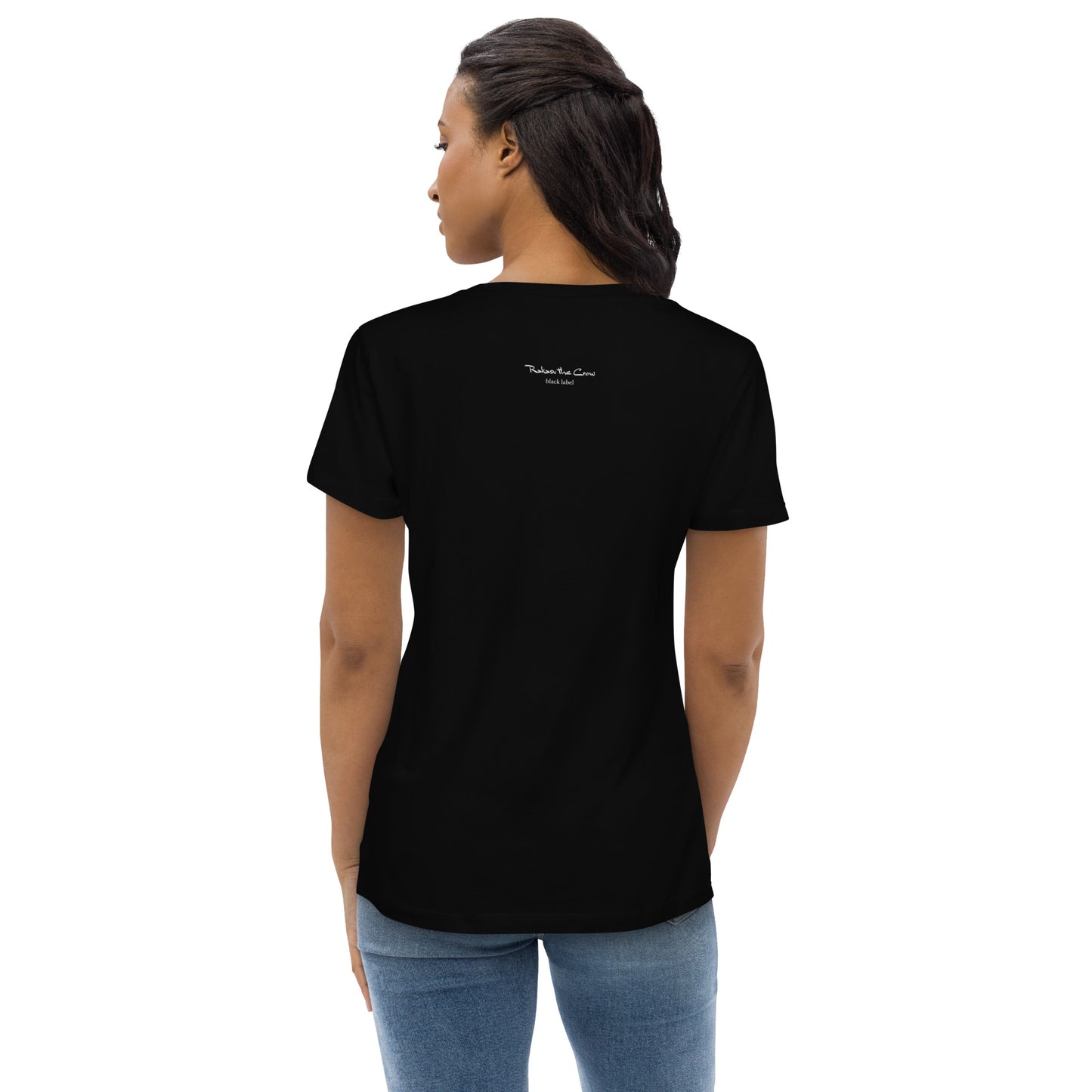 Women's fitted eco tee Love Rakasu Black Label