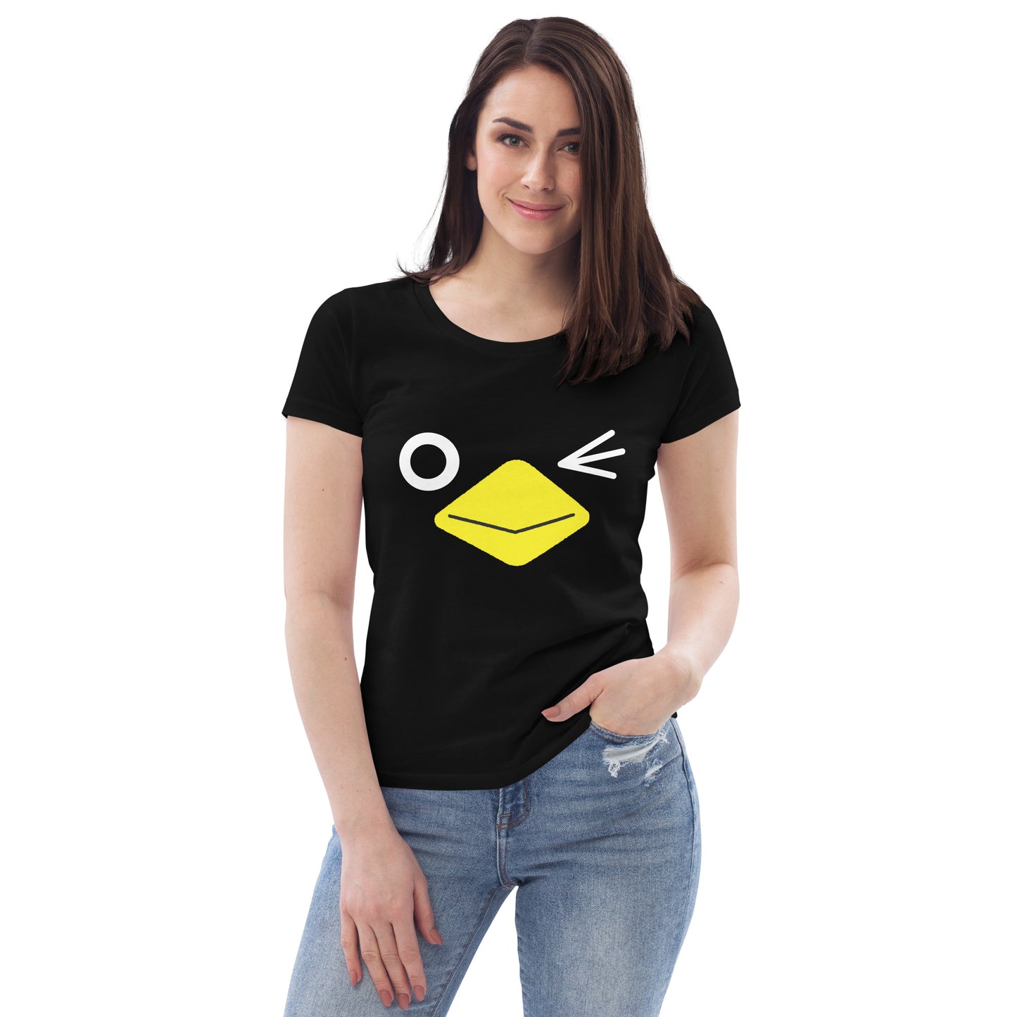 Women's fitted eco tee Wink Rakasu Black Label