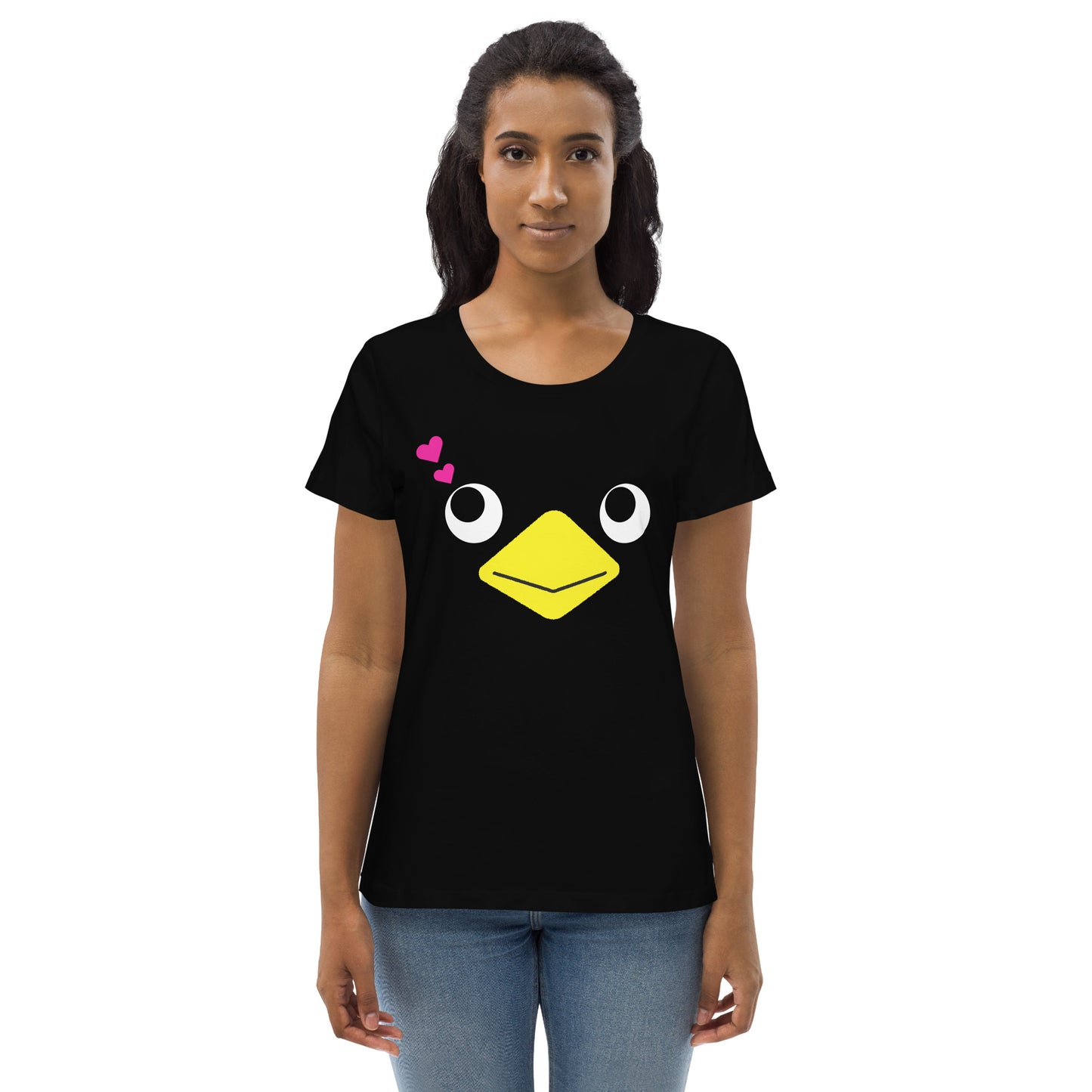 Women's fitted eco tee Love Rakasu Black Label