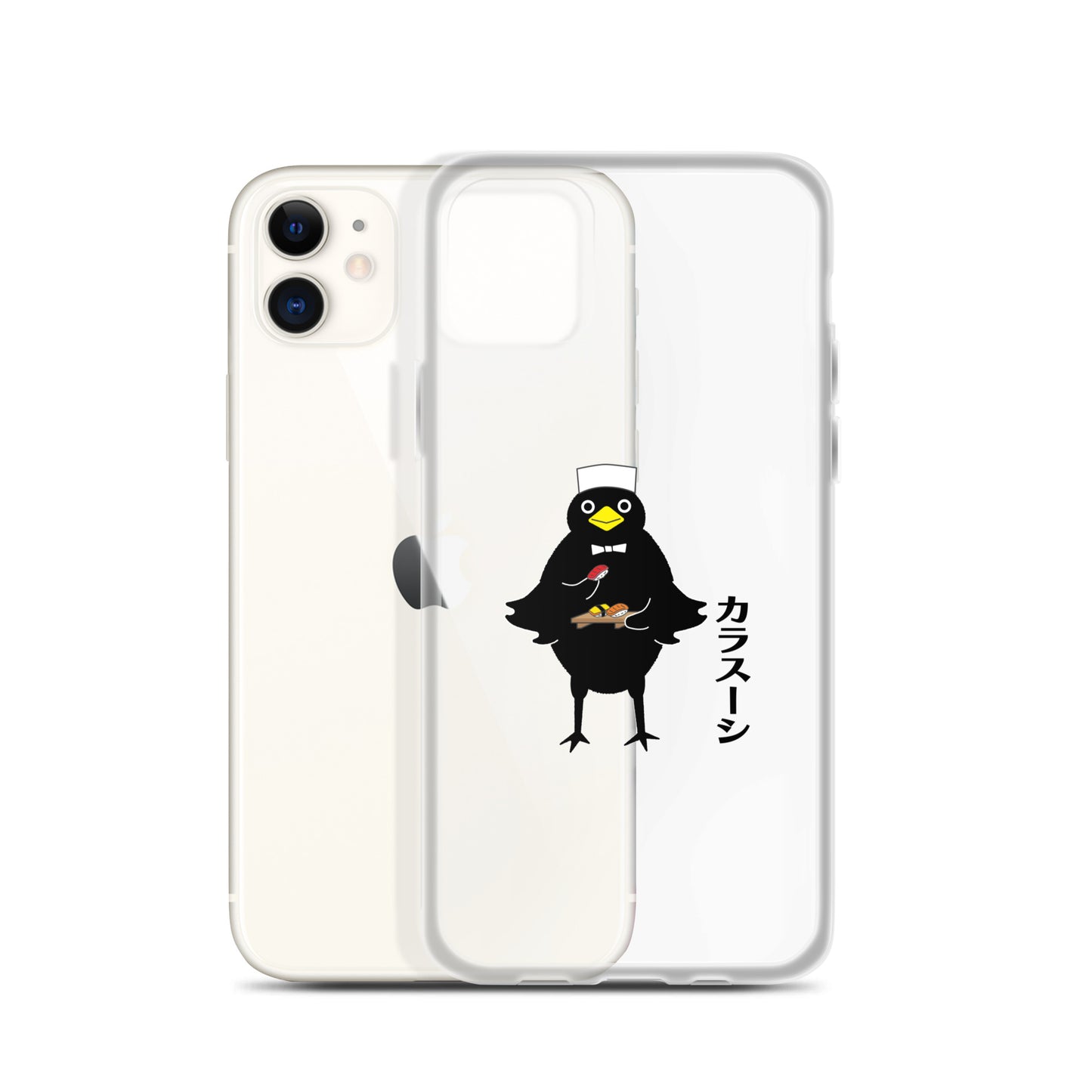Clear Case for iPhone® Sushi Crow