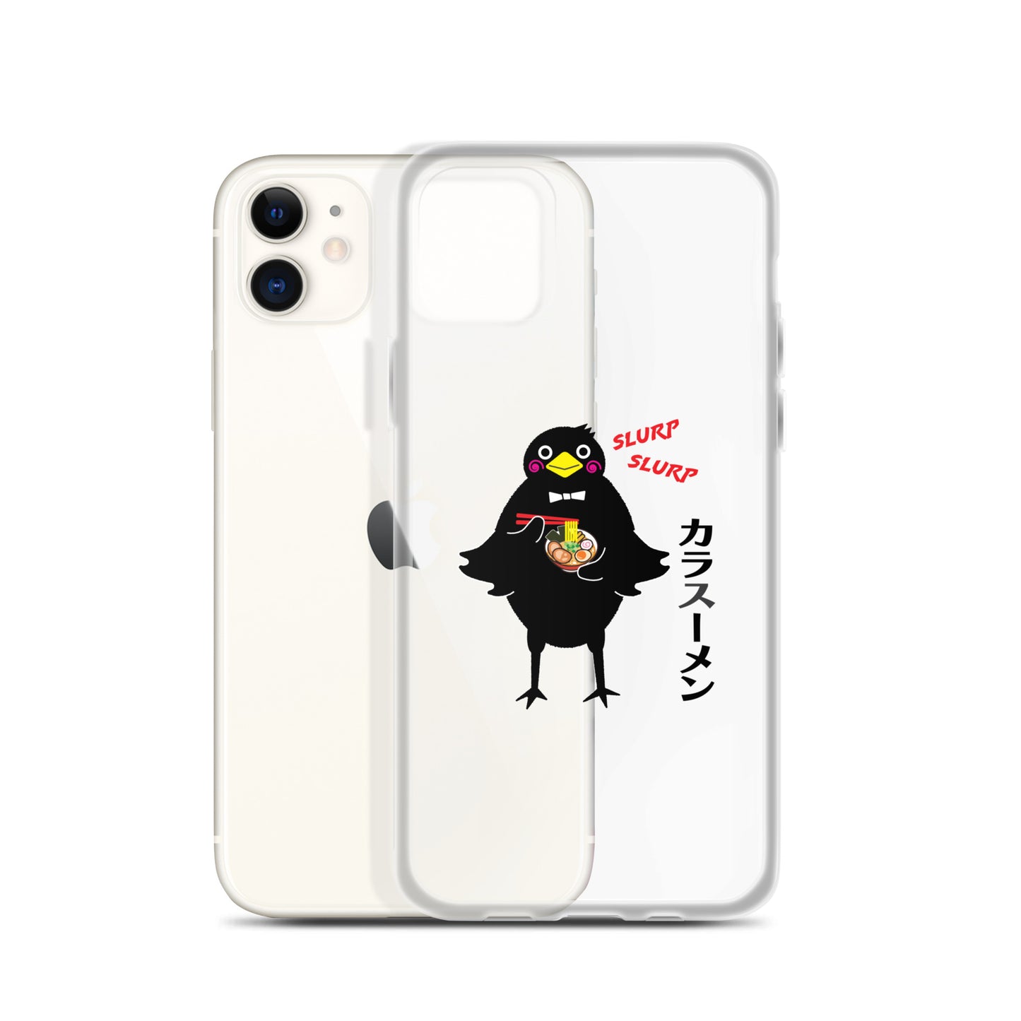 Clear Case for iPhone® Ramen Crow