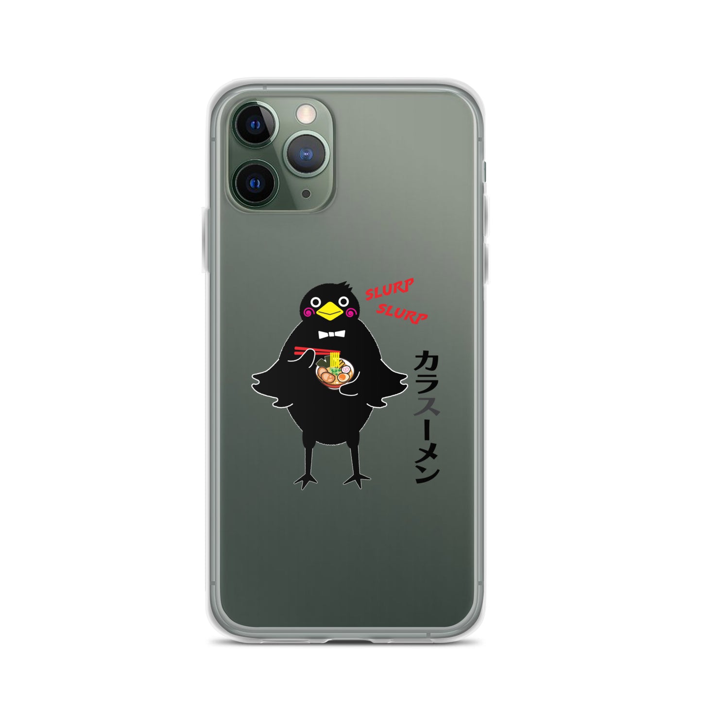 Clear Case for iPhone® Ramen Crow