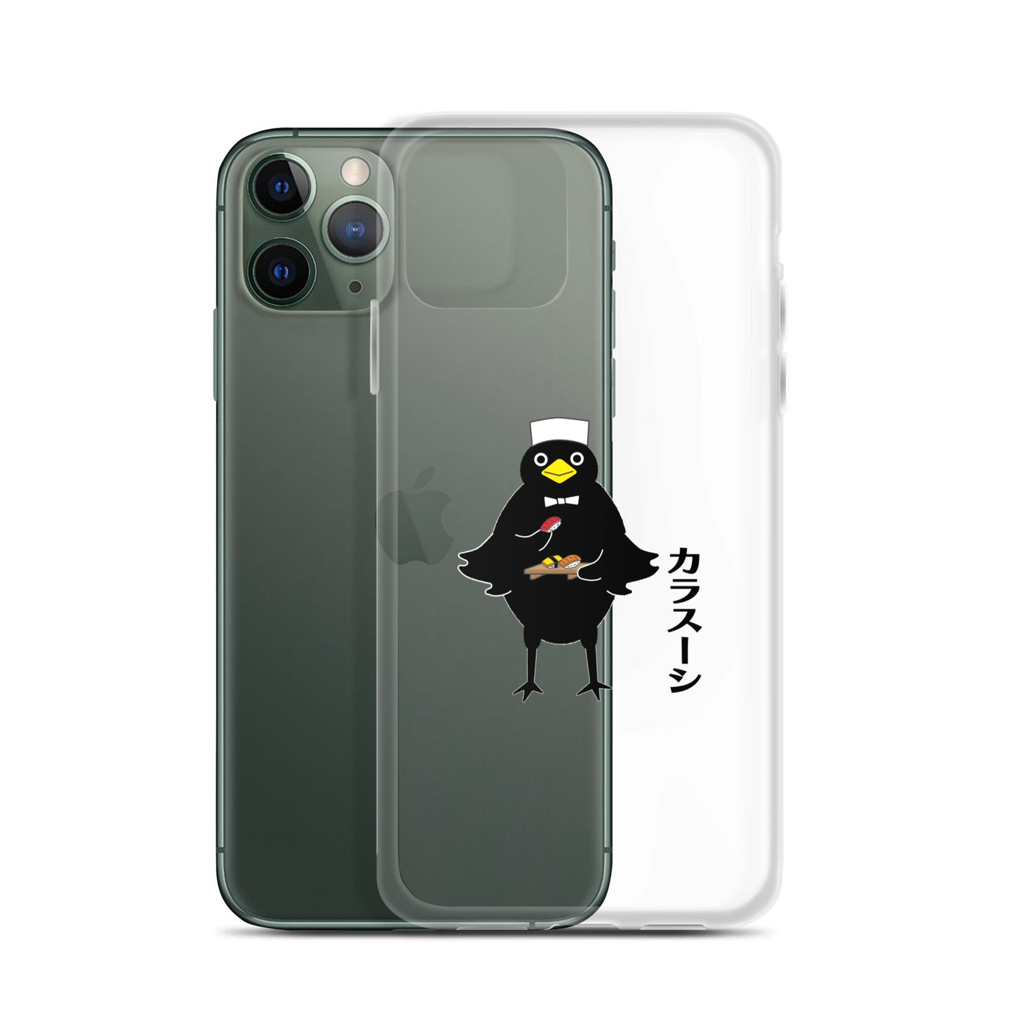 Clear Case for iPhone® Sushi Crow