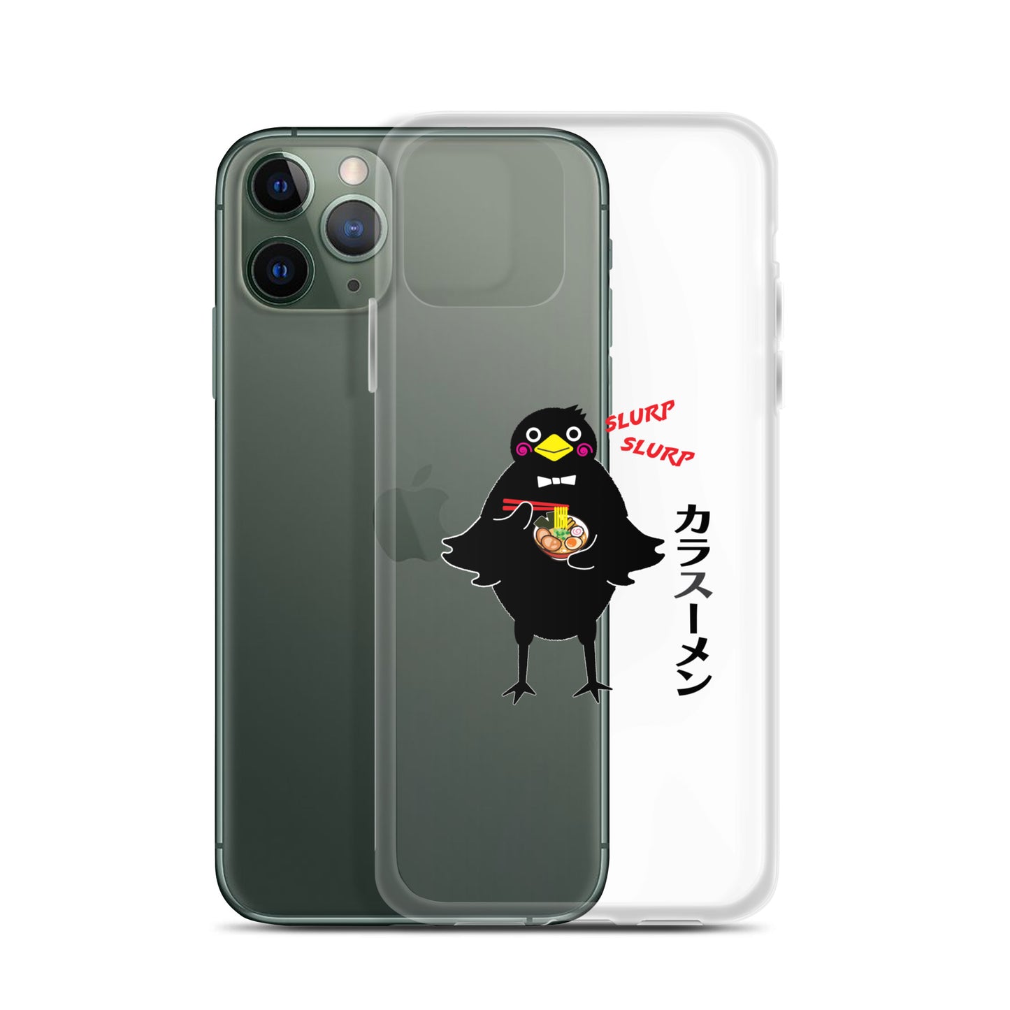 Clear Case for iPhone® Ramen Crow