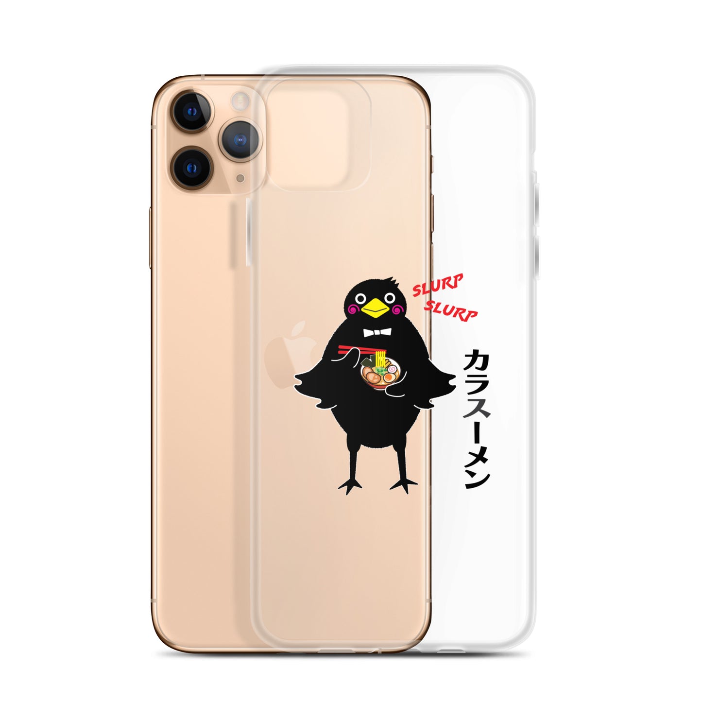 Clear Case for iPhone® Ramen Crow