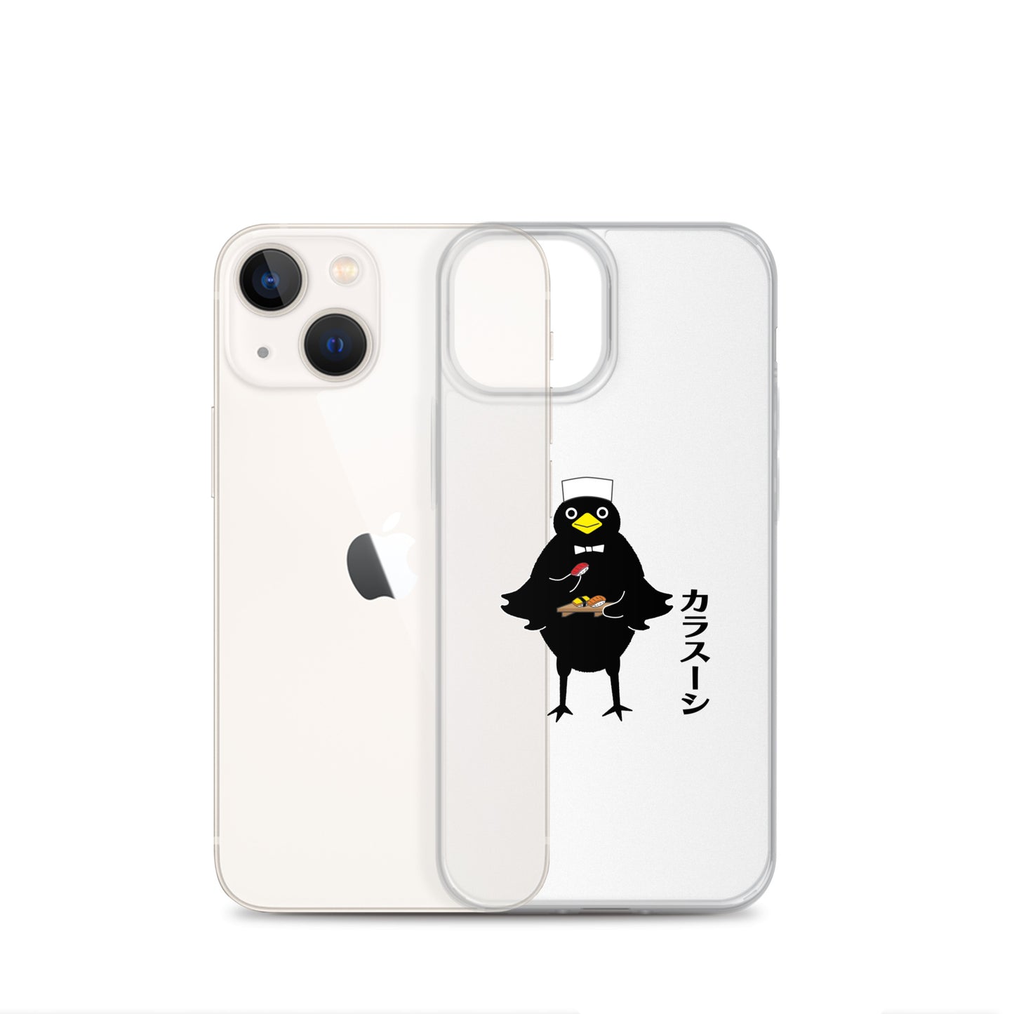 Clear Case for iPhone® Sushi Crow