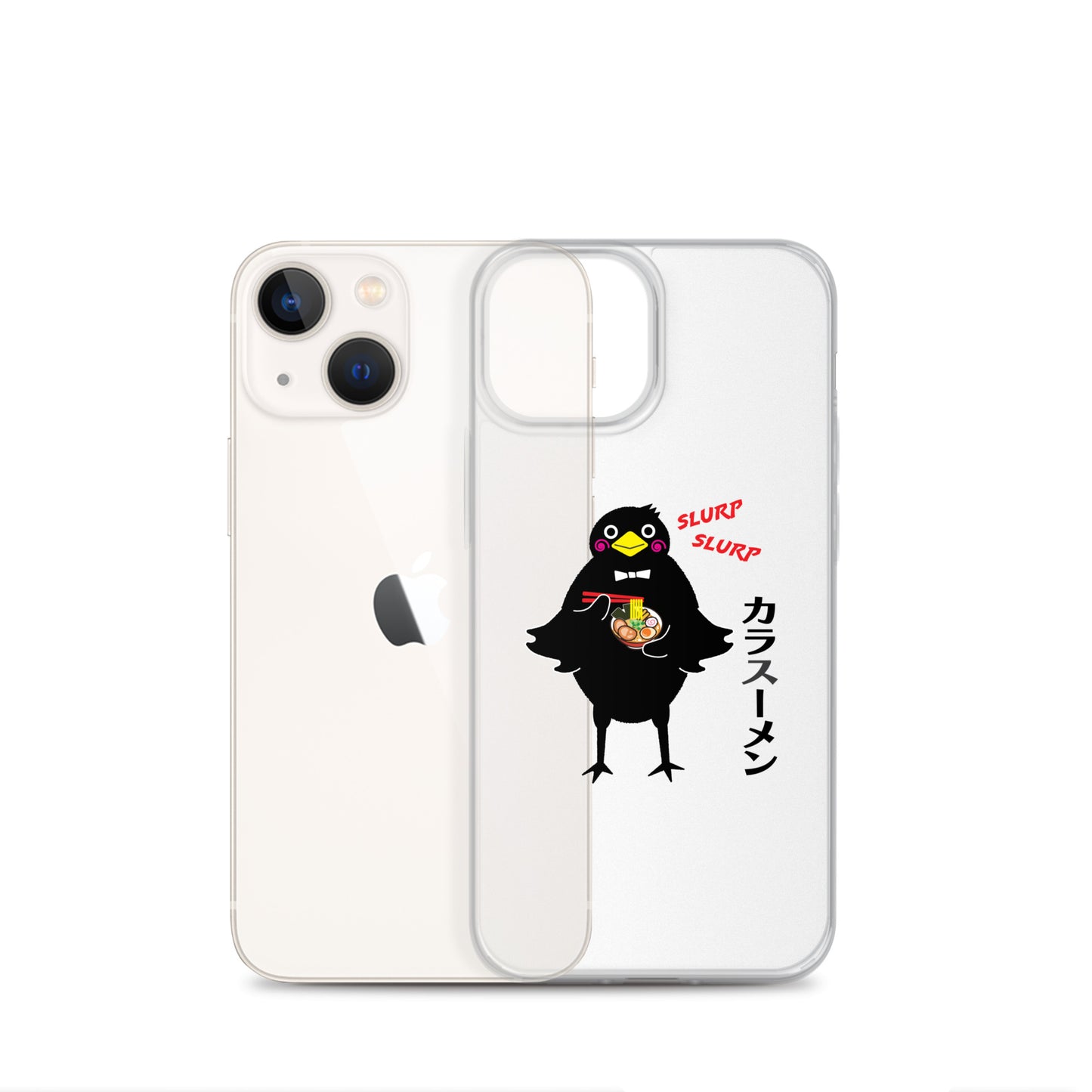 Clear Case for iPhone® Ramen Crow