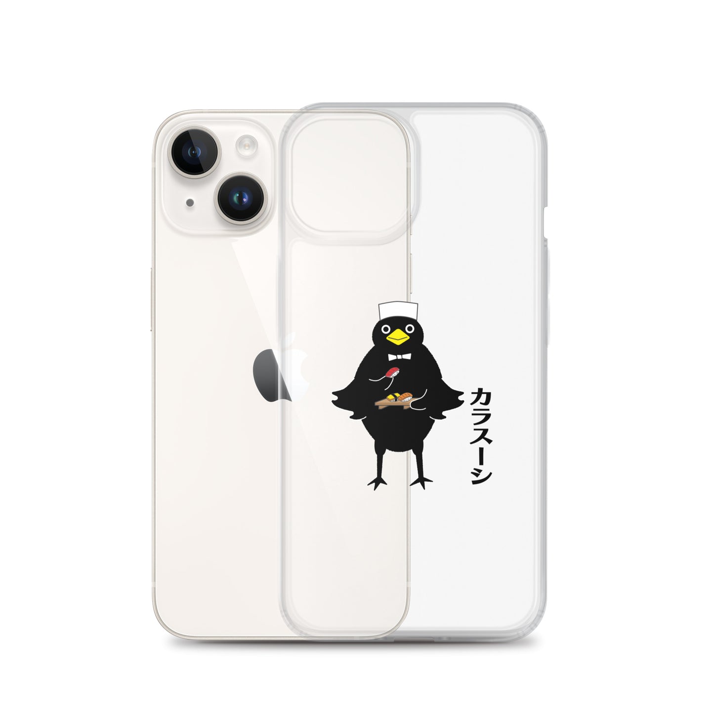 Clear Case for iPhone® Sushi Crow