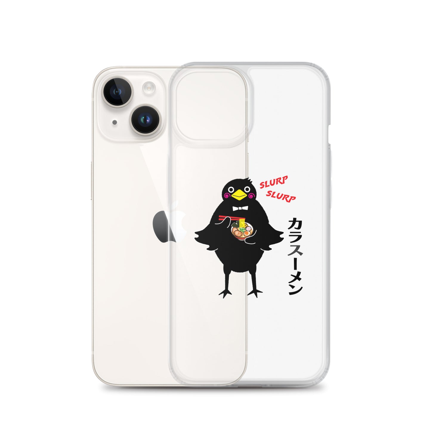 Clear Case for iPhone® Ramen Crow