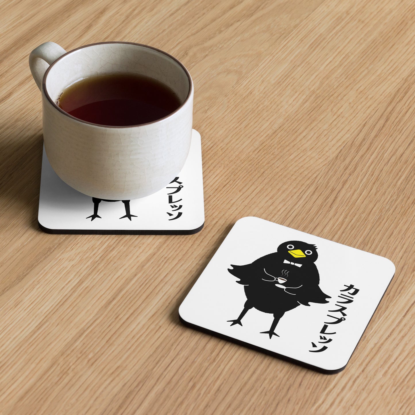 Cork-back coaster Crowspresso