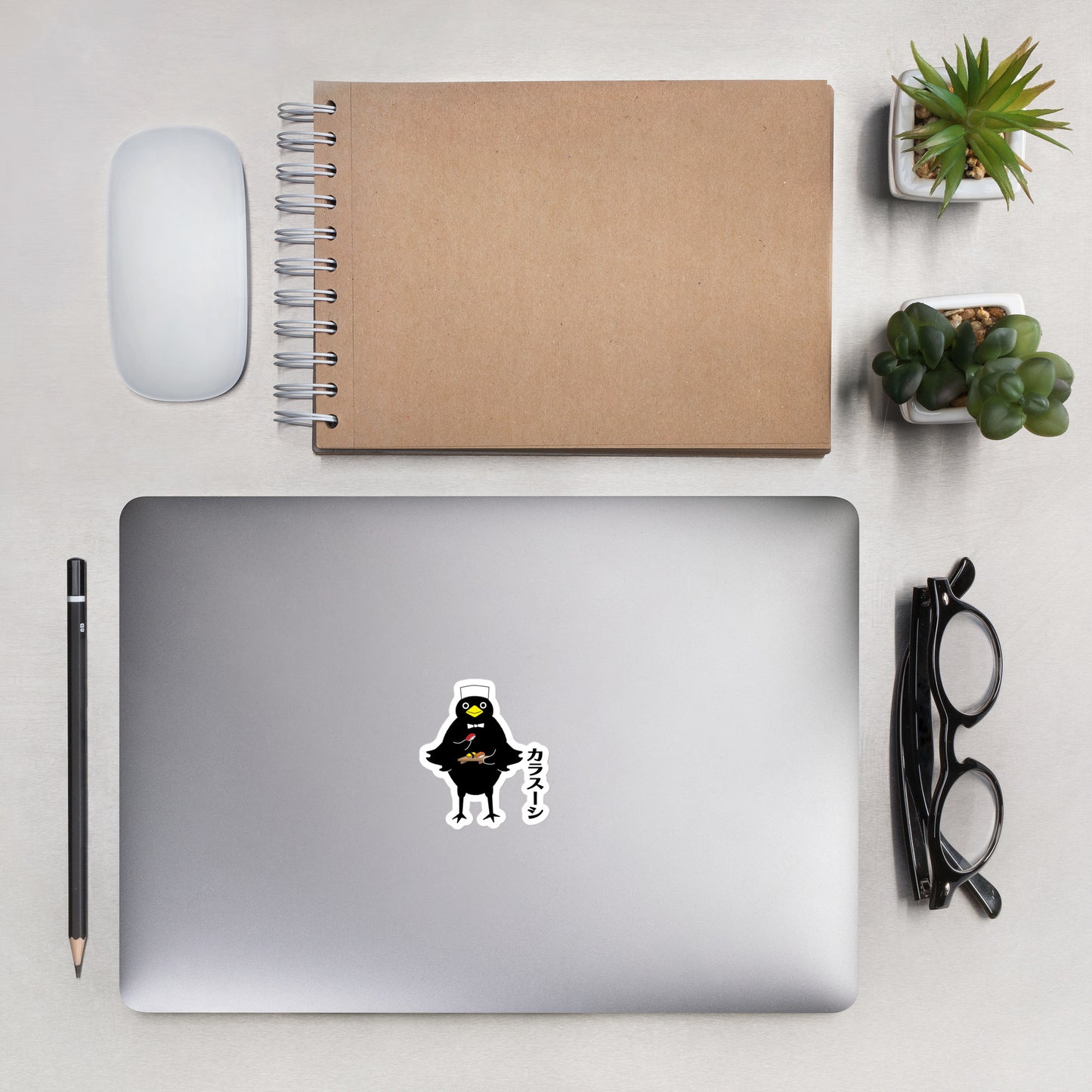 Bubble-free stickers Sushi Crow