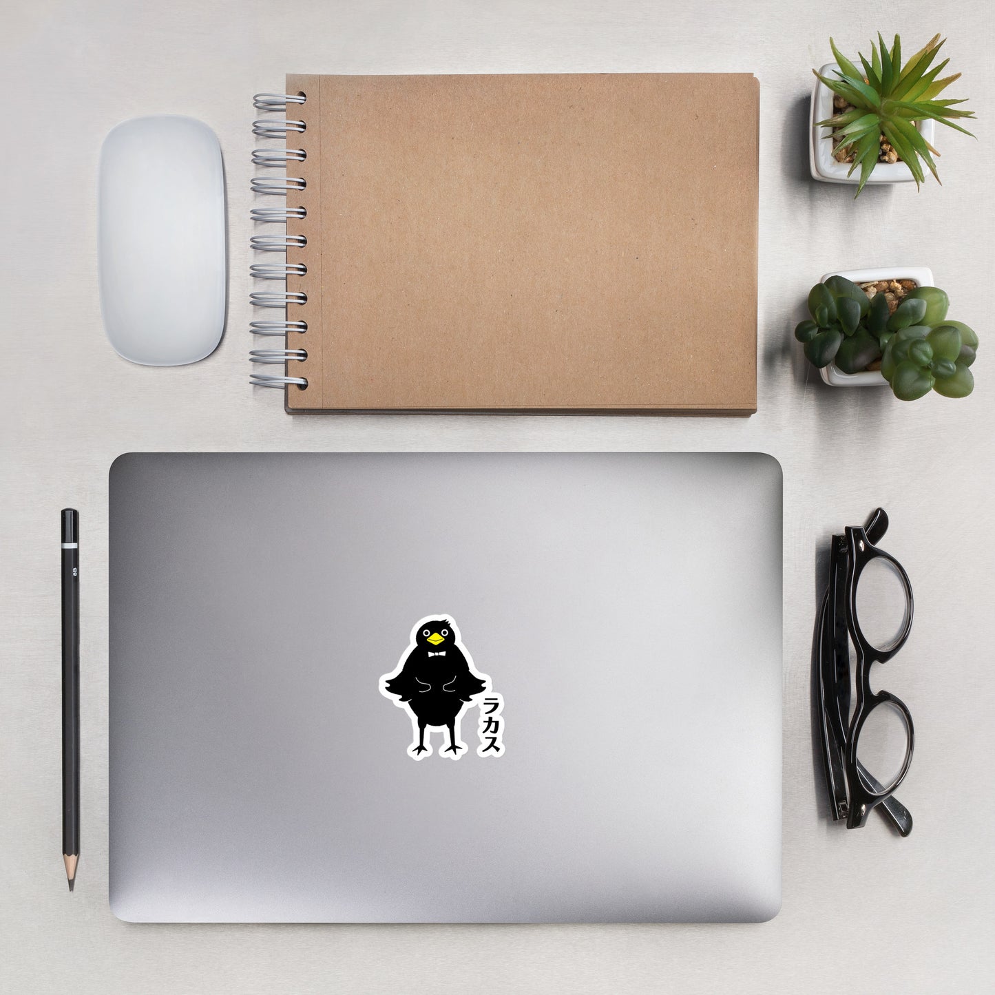 Bubble-free stickers Rakasu the Crow