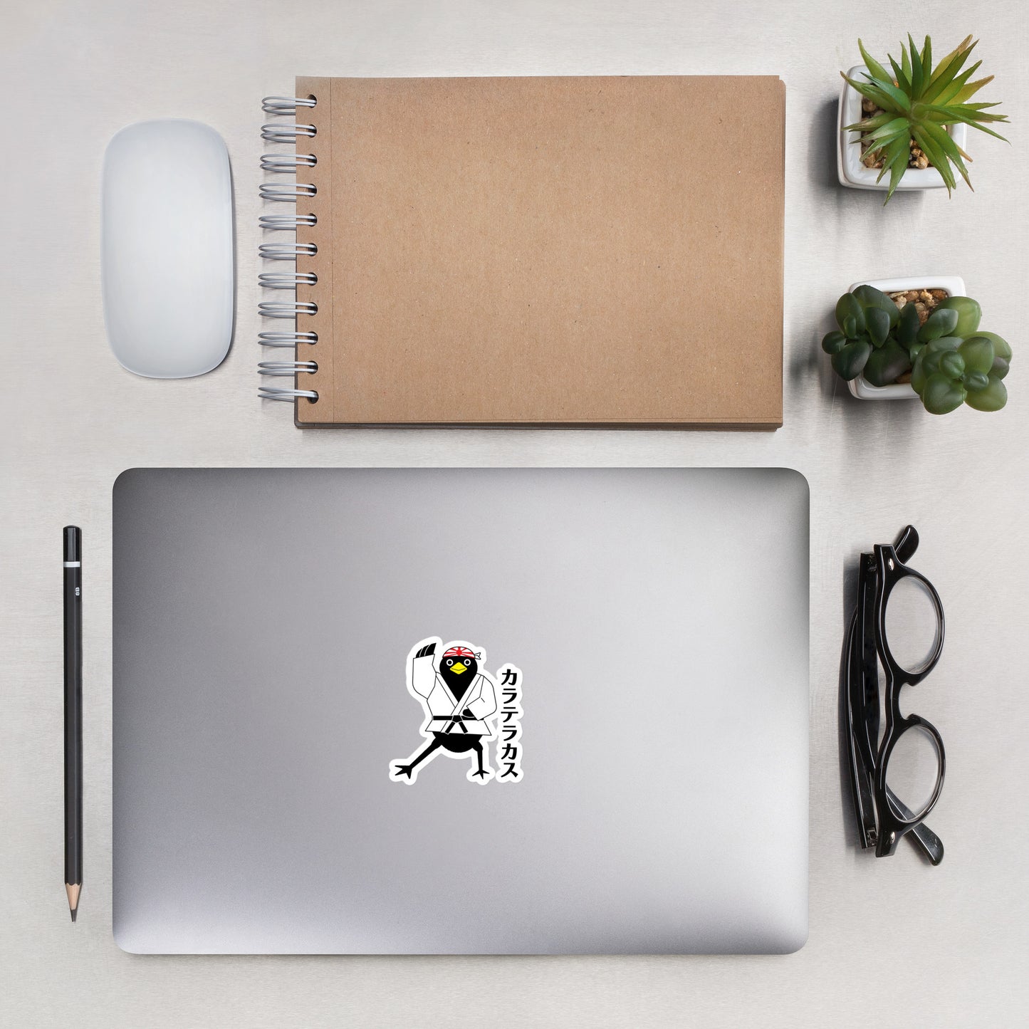 Bubble-free stickers Karate Crow