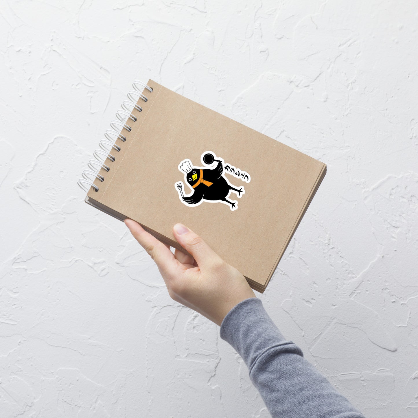 Bubble-free stickers Chef Crow