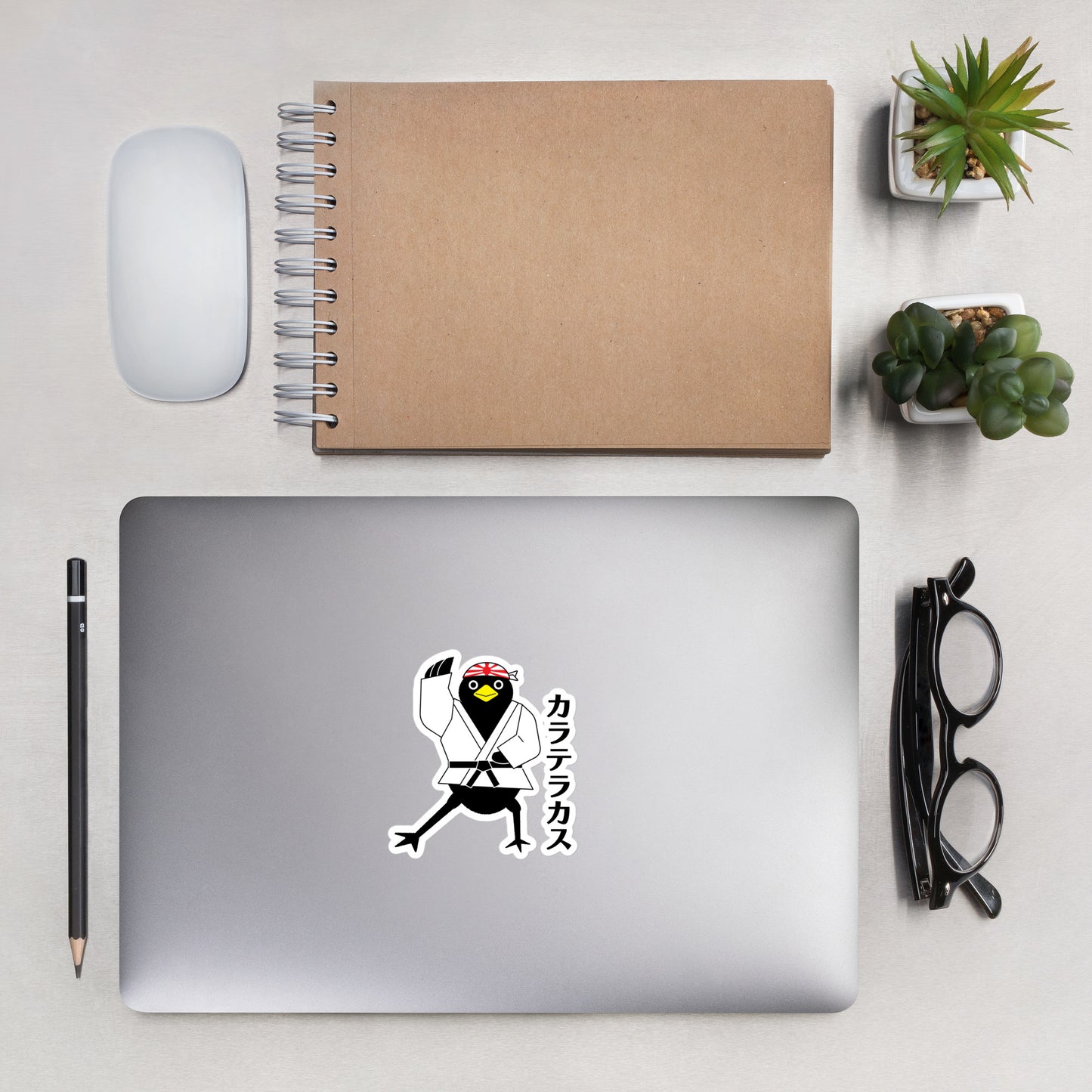 Bubble-free stickers Karate Crow