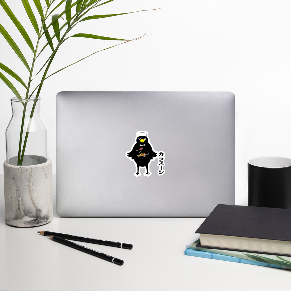 Bubble-free stickers Sushi Crow