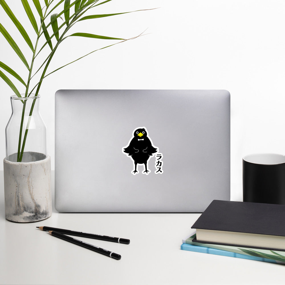 Bubble-free stickers Rakasu the Crow