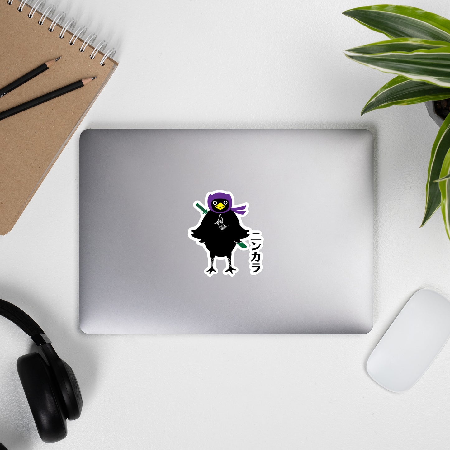 Bubble-free stickers Ninja Crow