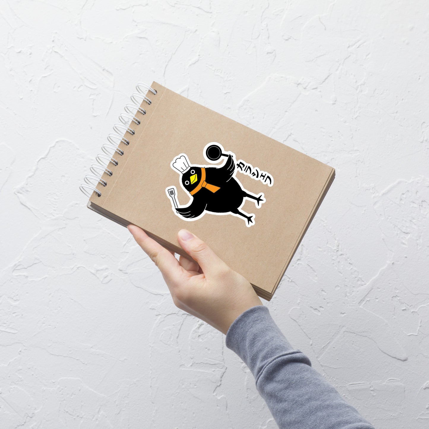Bubble-free stickers Chef Crow