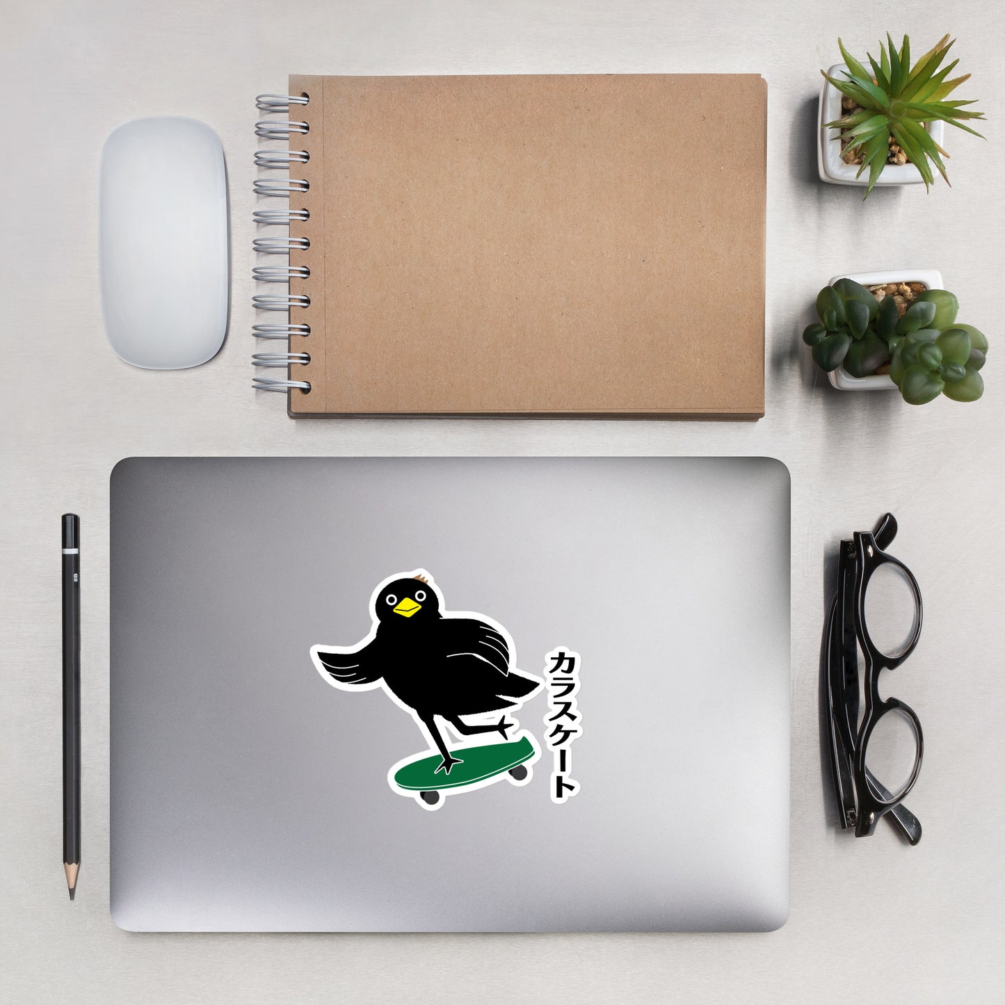 Bubble-free stickers Skateboarding Crow