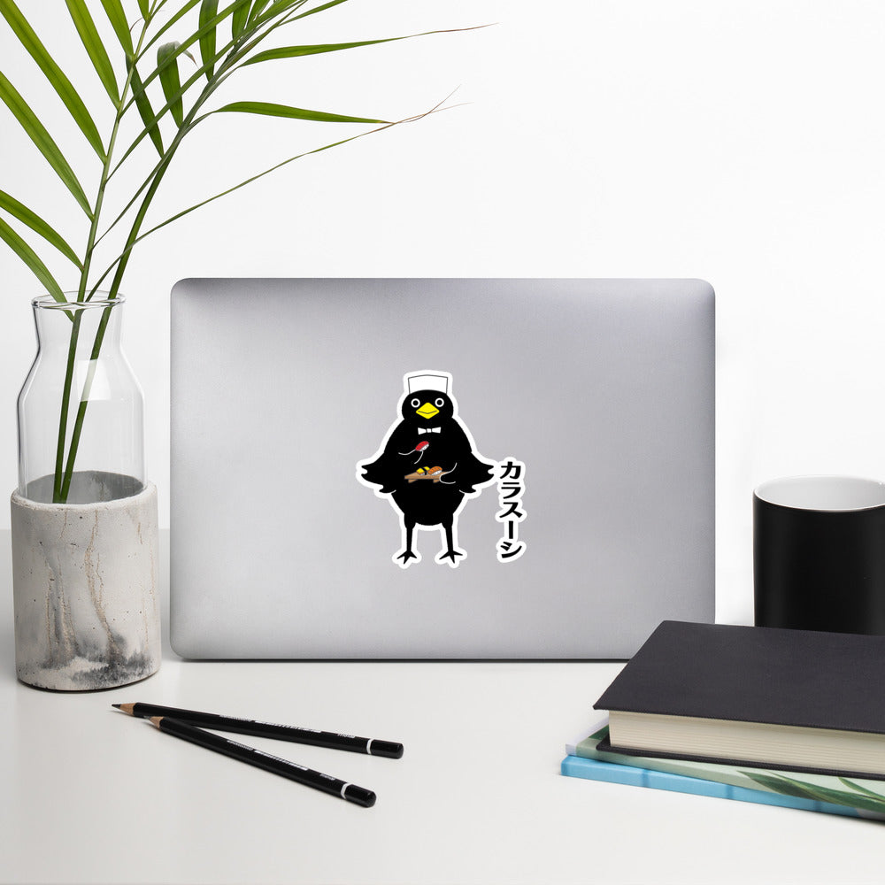 Bubble-free stickers Sushi Crow