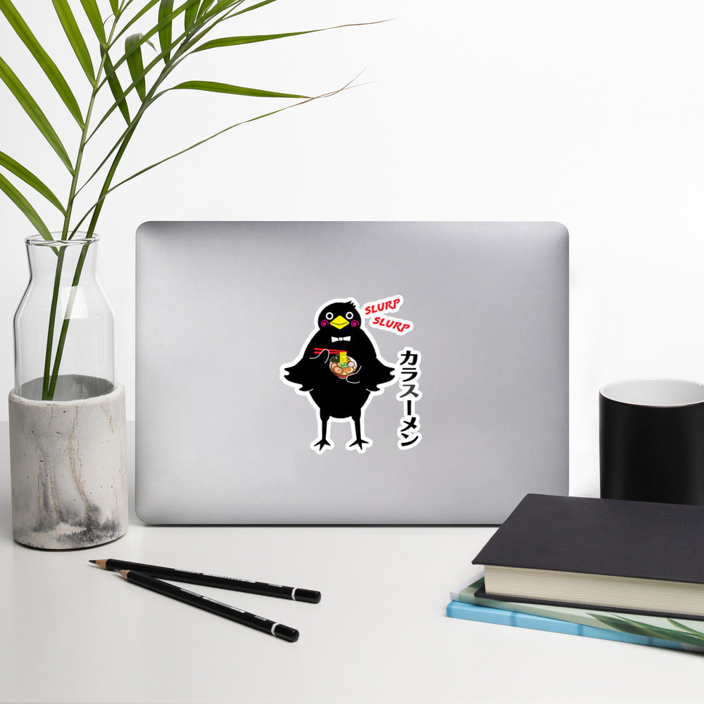 Bubble-free stickers Ramen Crow
