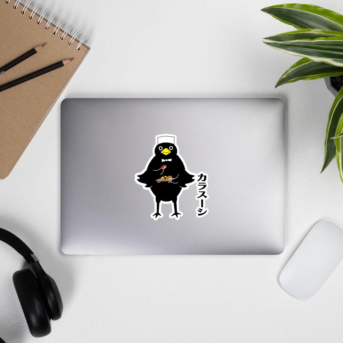 Bubble-free stickers Sushi Crow