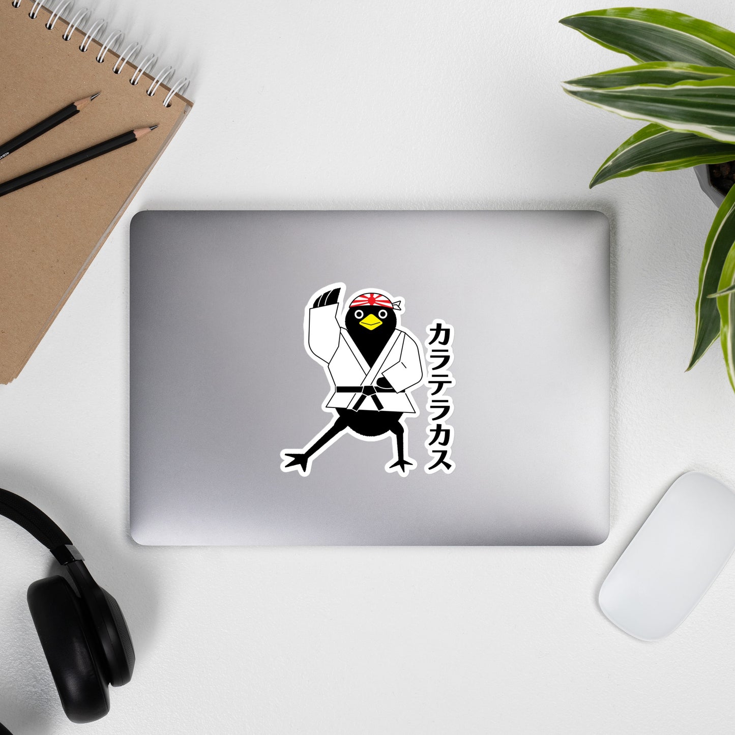 Bubble-free stickers Karate Crow