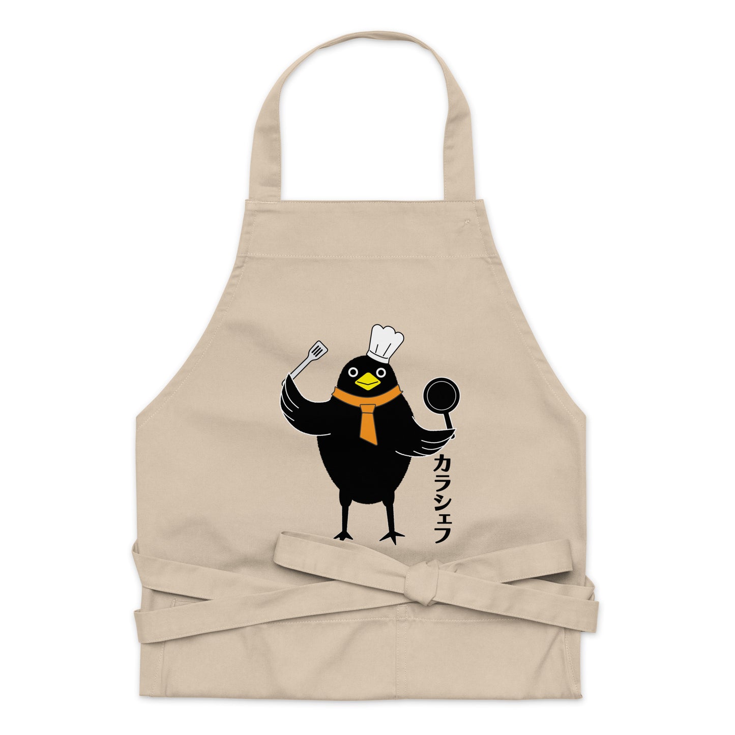Organic cotton apron Chef Crow
