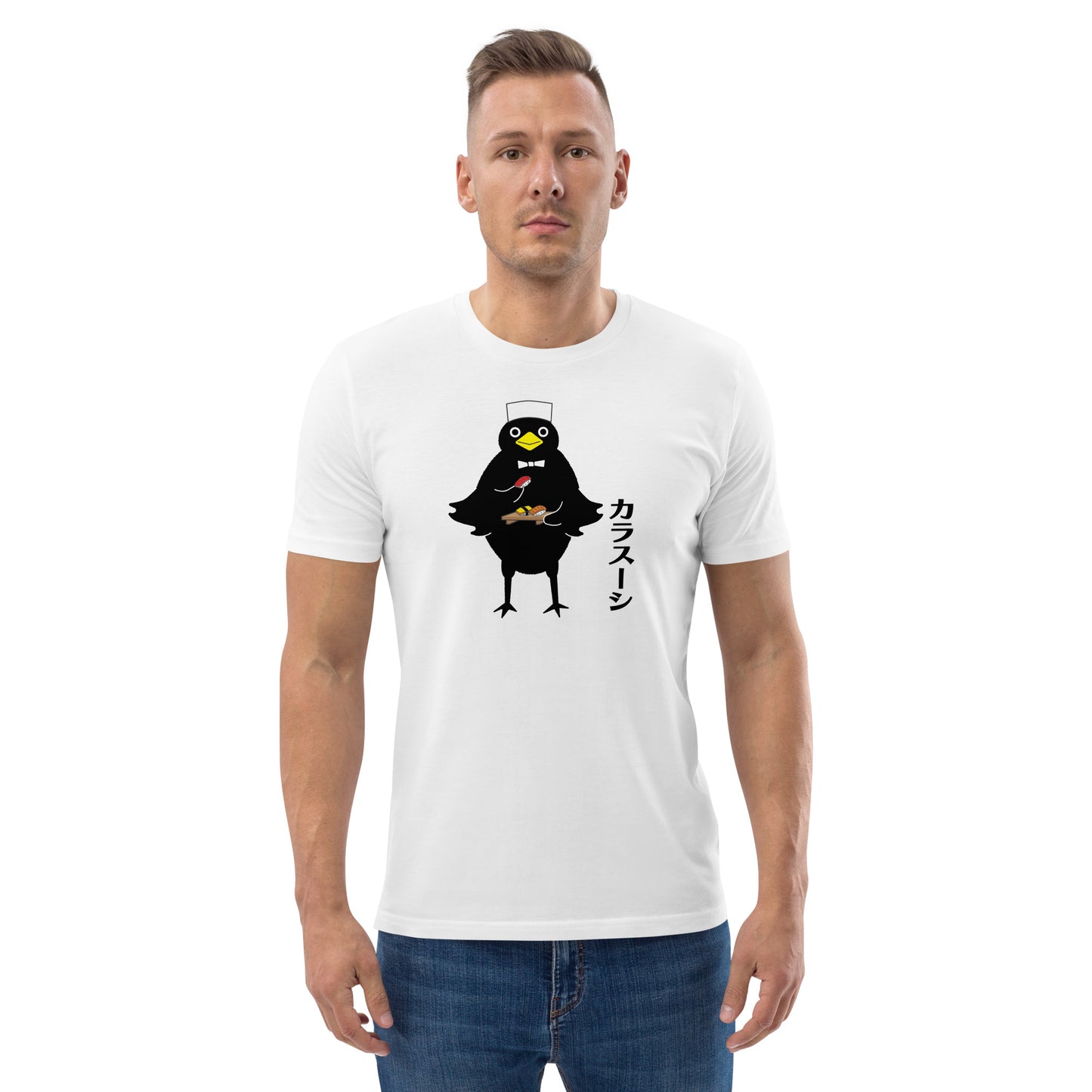 Unisex organic cotton t-shirt Sushi Crow