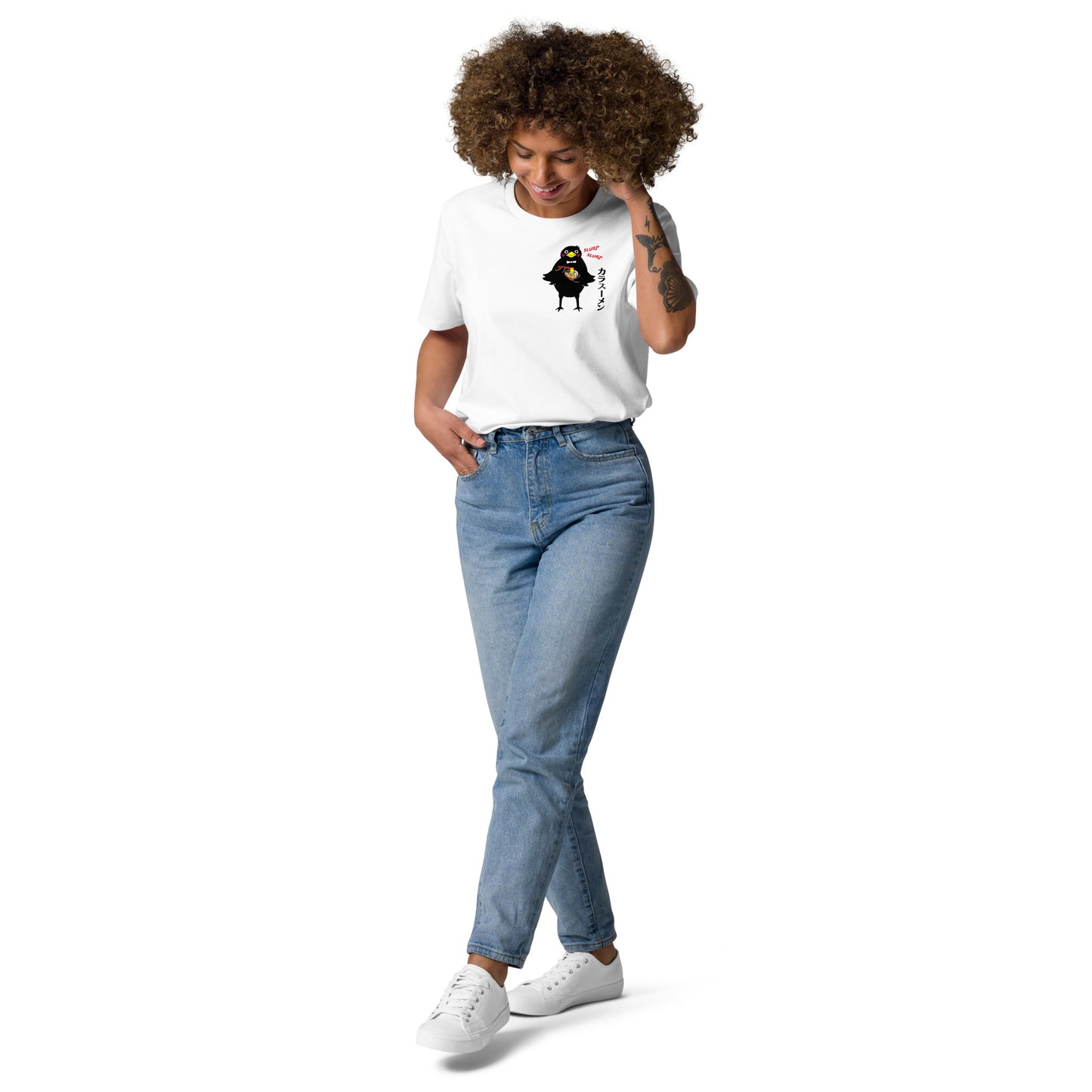 Unisex organic cotton t-shirt Ramen Crow