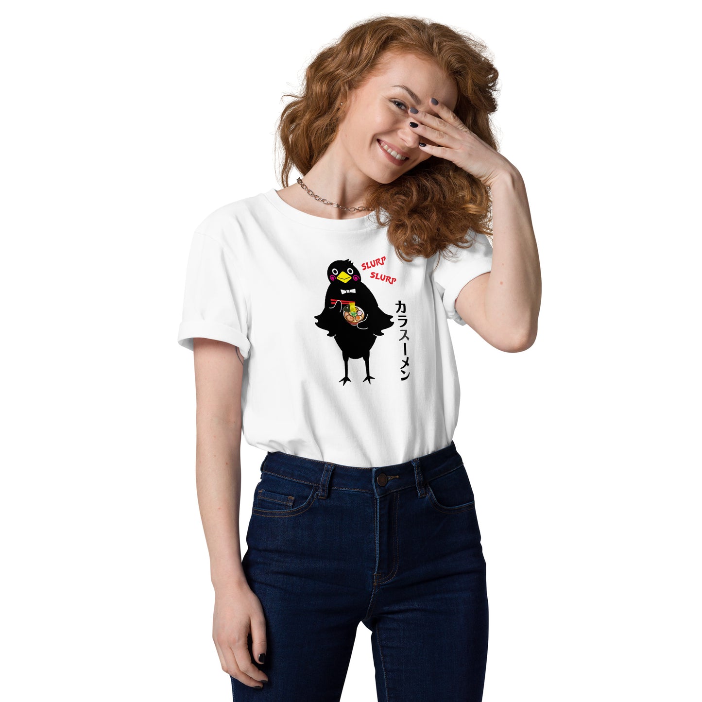 Unisex organic cotton t-shirt Ramen Crow