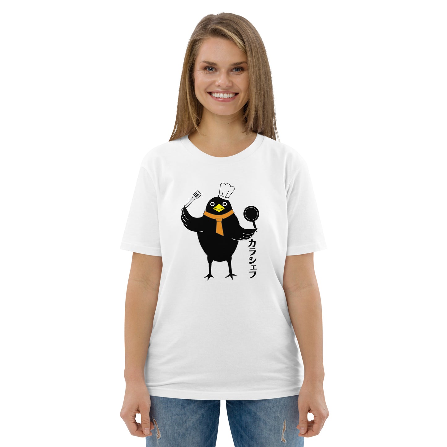 Unisex organic cotton t-shirt Chef Crow