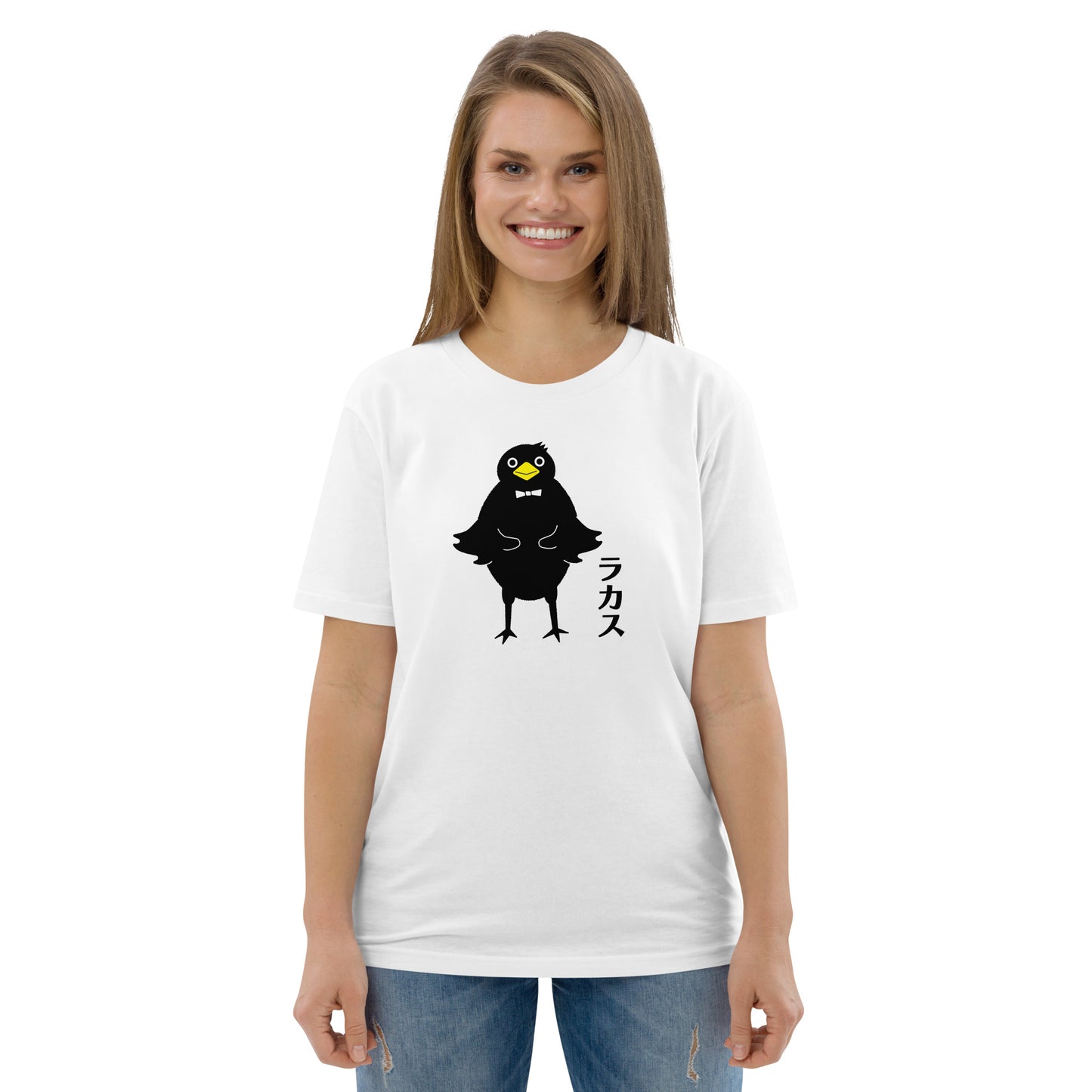 Unisex organic cotton t-shirt Rakasu the Crow