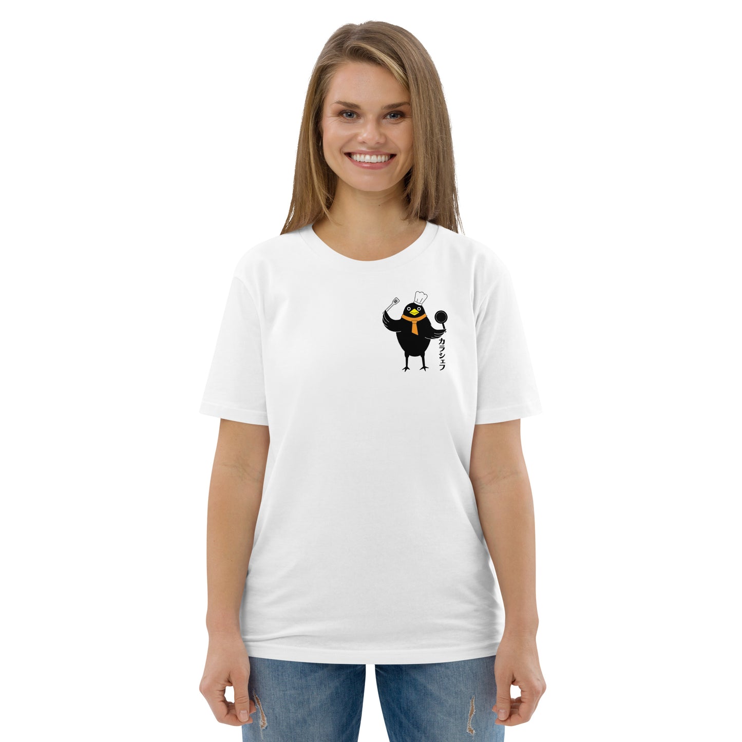 Unisex organic cotton t-shirt Chef Crow
