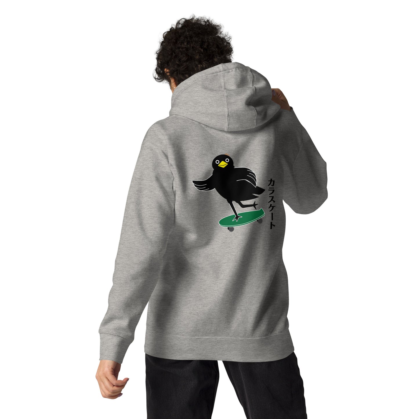 Unisex Hoodie Skateboarding Crow