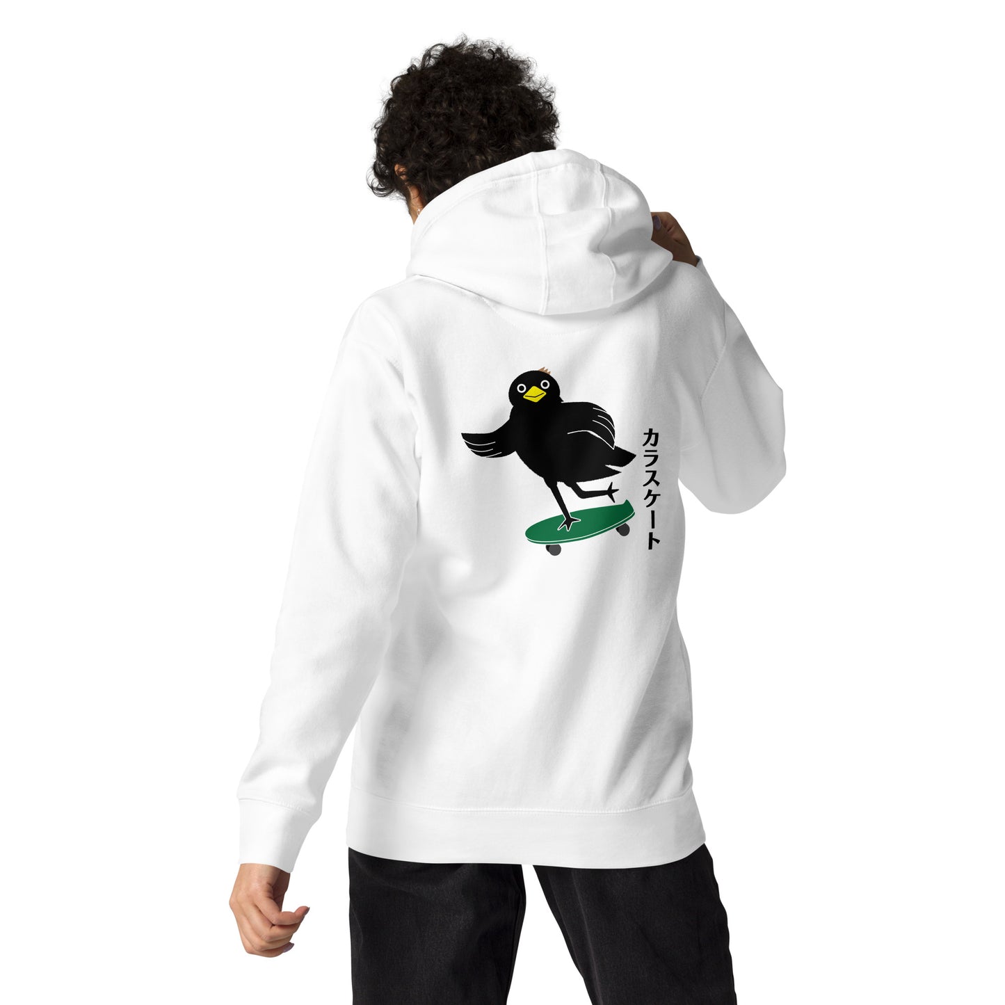 Unisex Hoodie Skateboarding Crow