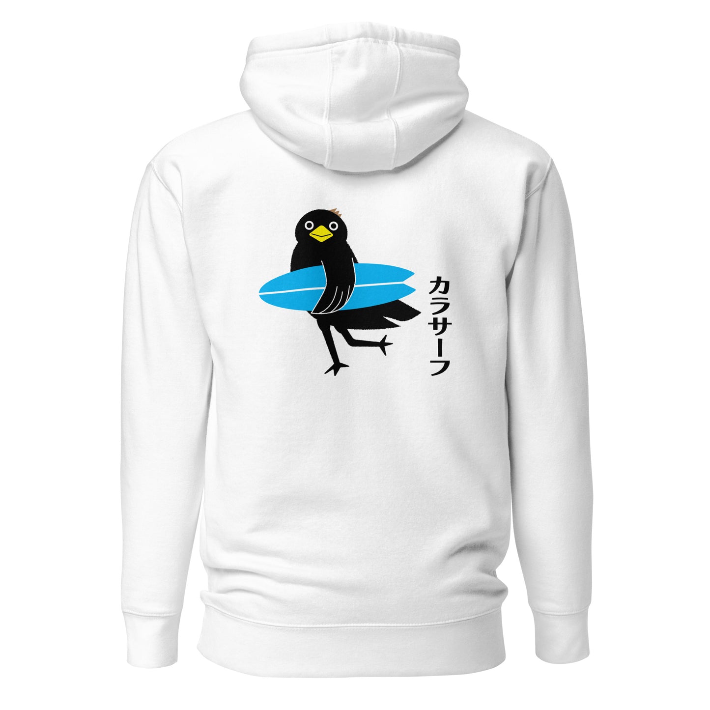 Unisex Hoodie Surfing Crow